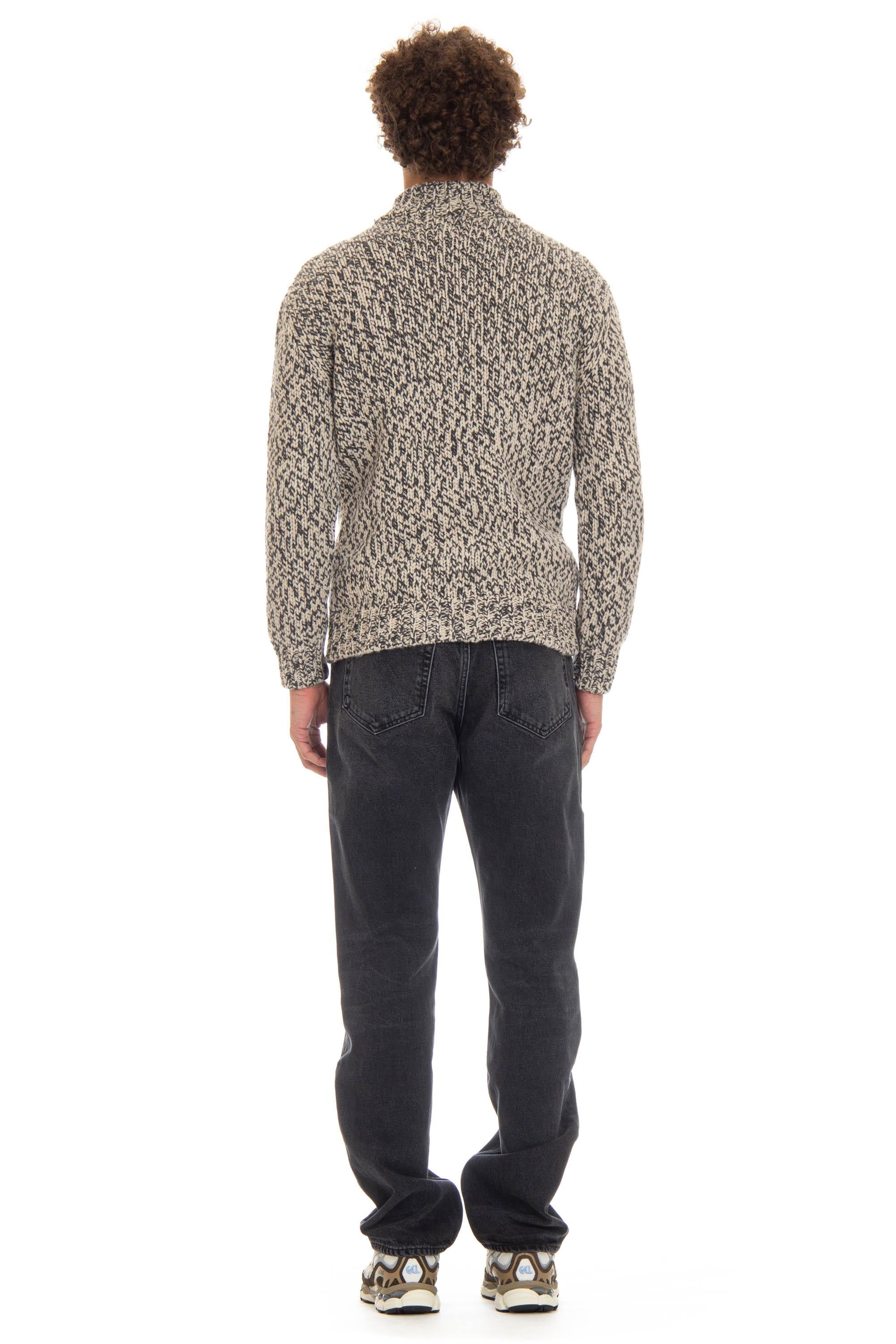Maglia full zip in cashmere moulinè J76MAGJ44 MAG0J010 02A Eleventy