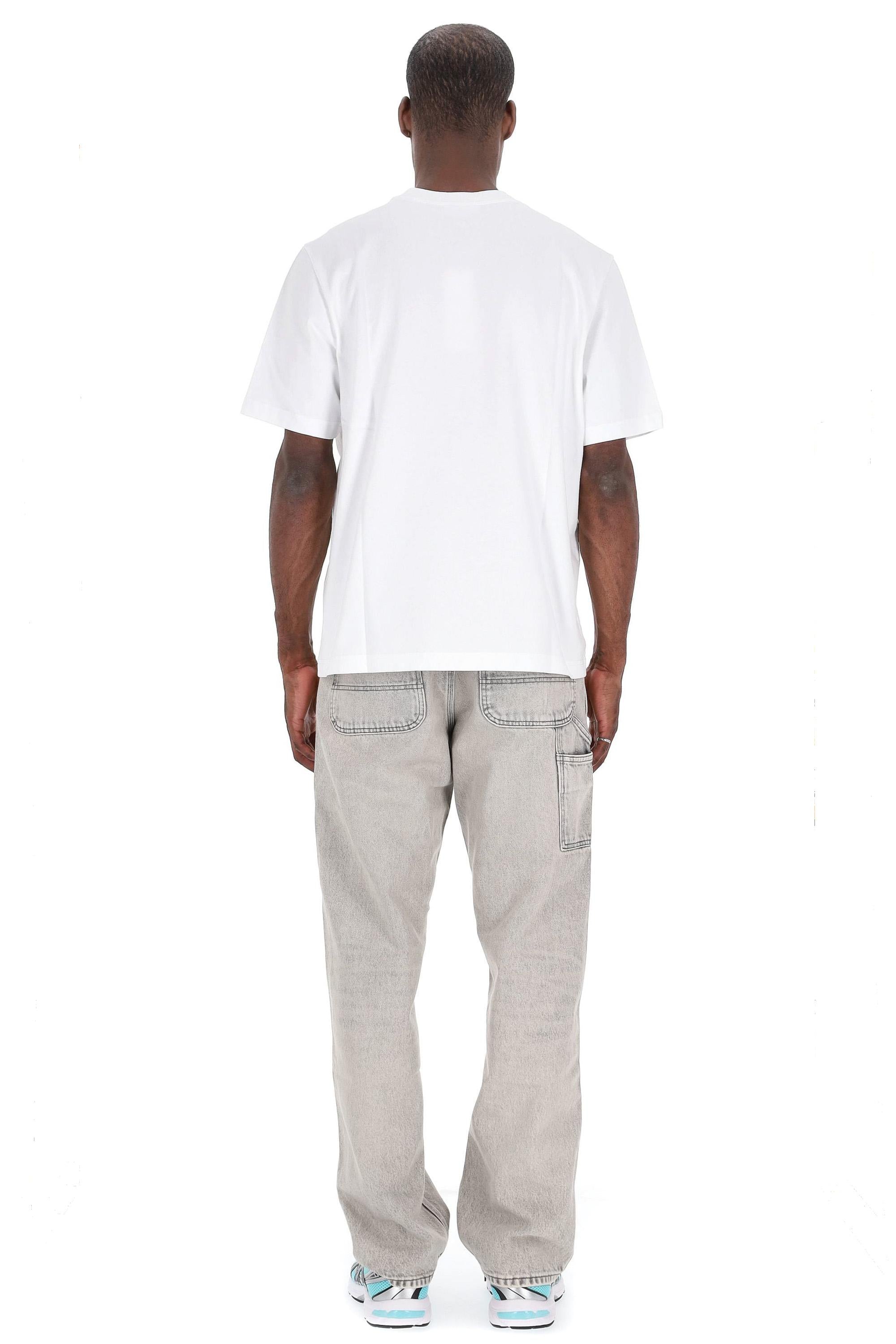 T-shirt in cotone con logo PM00116KJ7025 P100 Maison Kitsuné