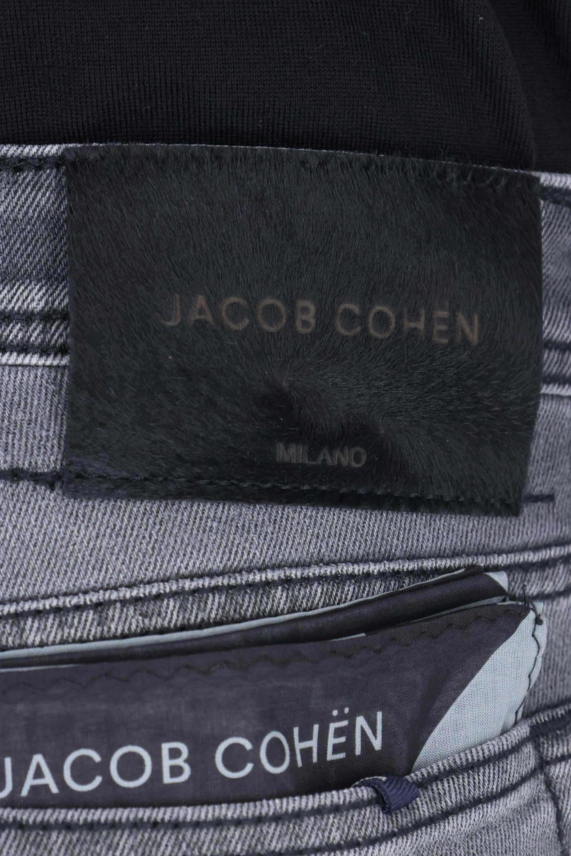 Jacob Cohen Jeans grigio in cotone comfort etichetta cavallino nero Bard fit JUX_QX004 N30 S3591 BARD 600D