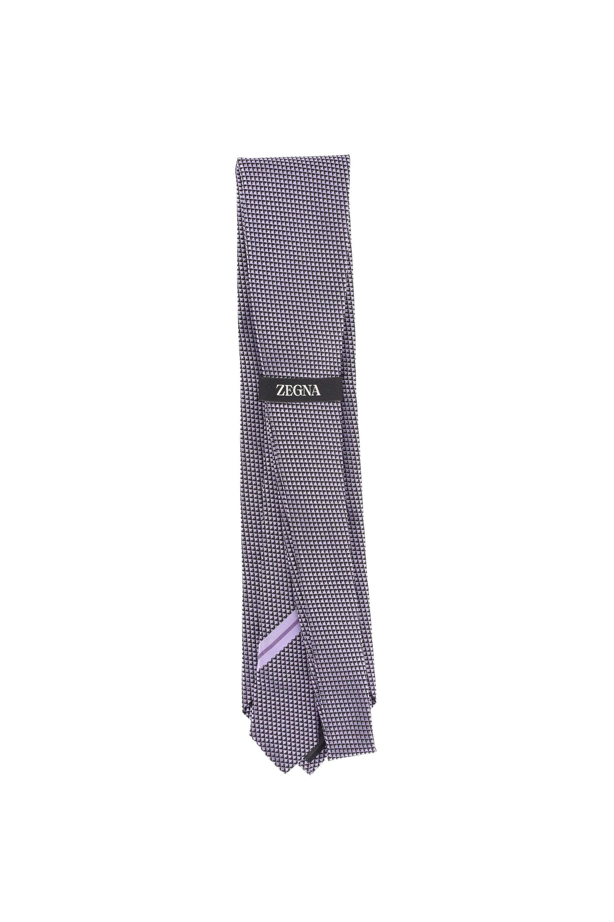 Zegna Cravatta micro disegno in pura seta Z3C42TA3-1P8 PU1