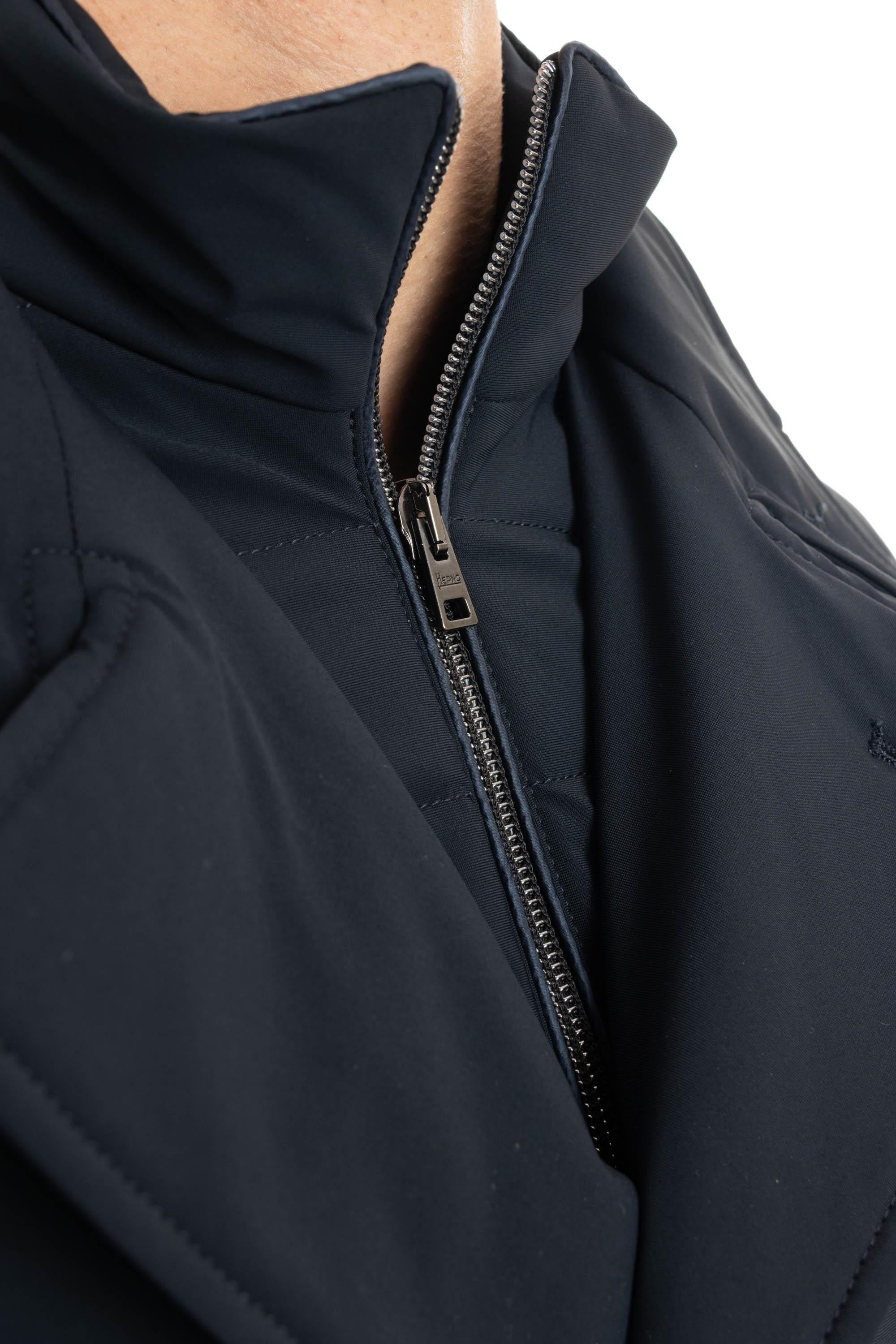 Peacoat lungo in nylon stretch linea Sub Zero PI001180U 12346SZ 9200 Herno