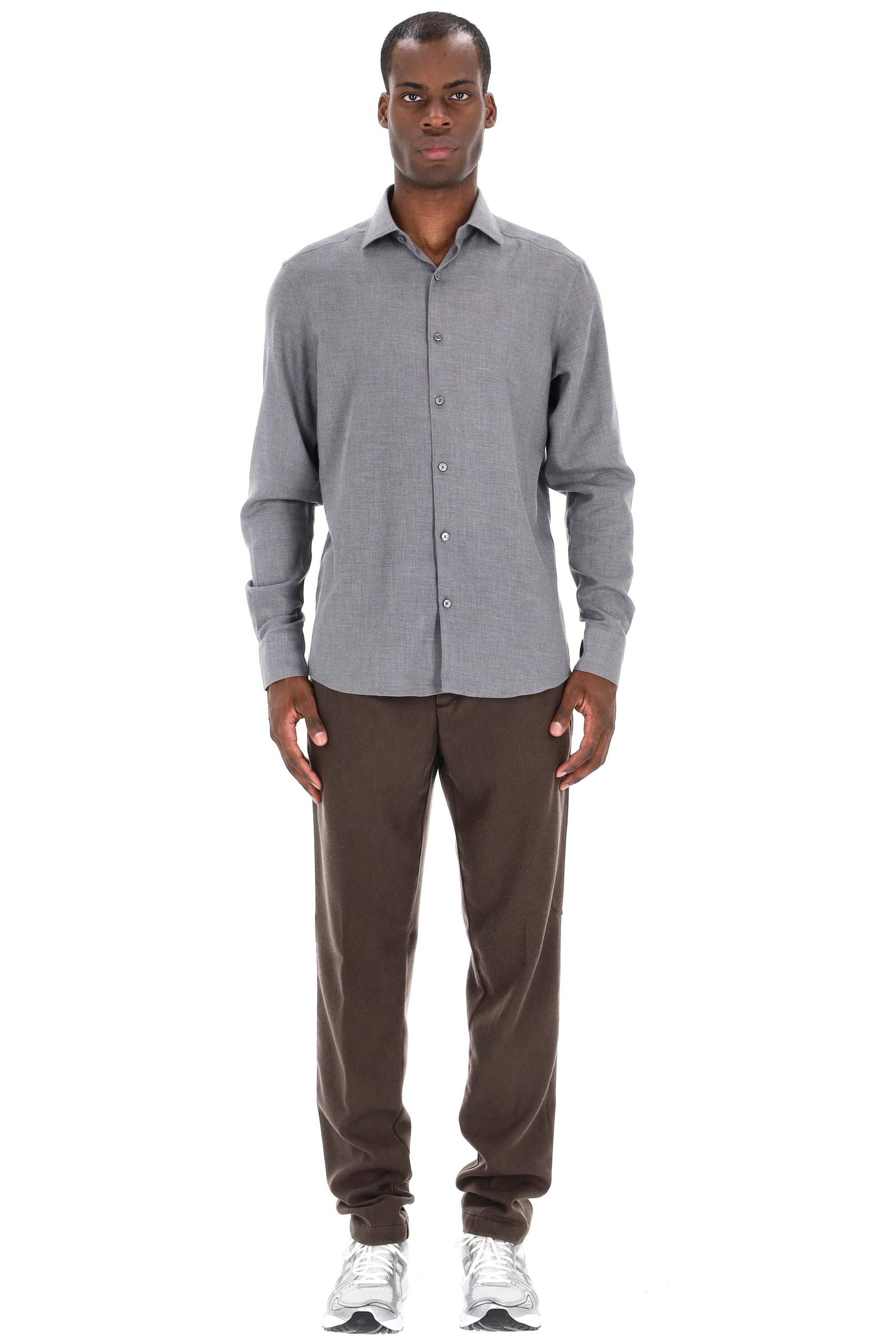 Camicia in cotone e cashmere E8X44A6-SRF5/2 046 Zegna