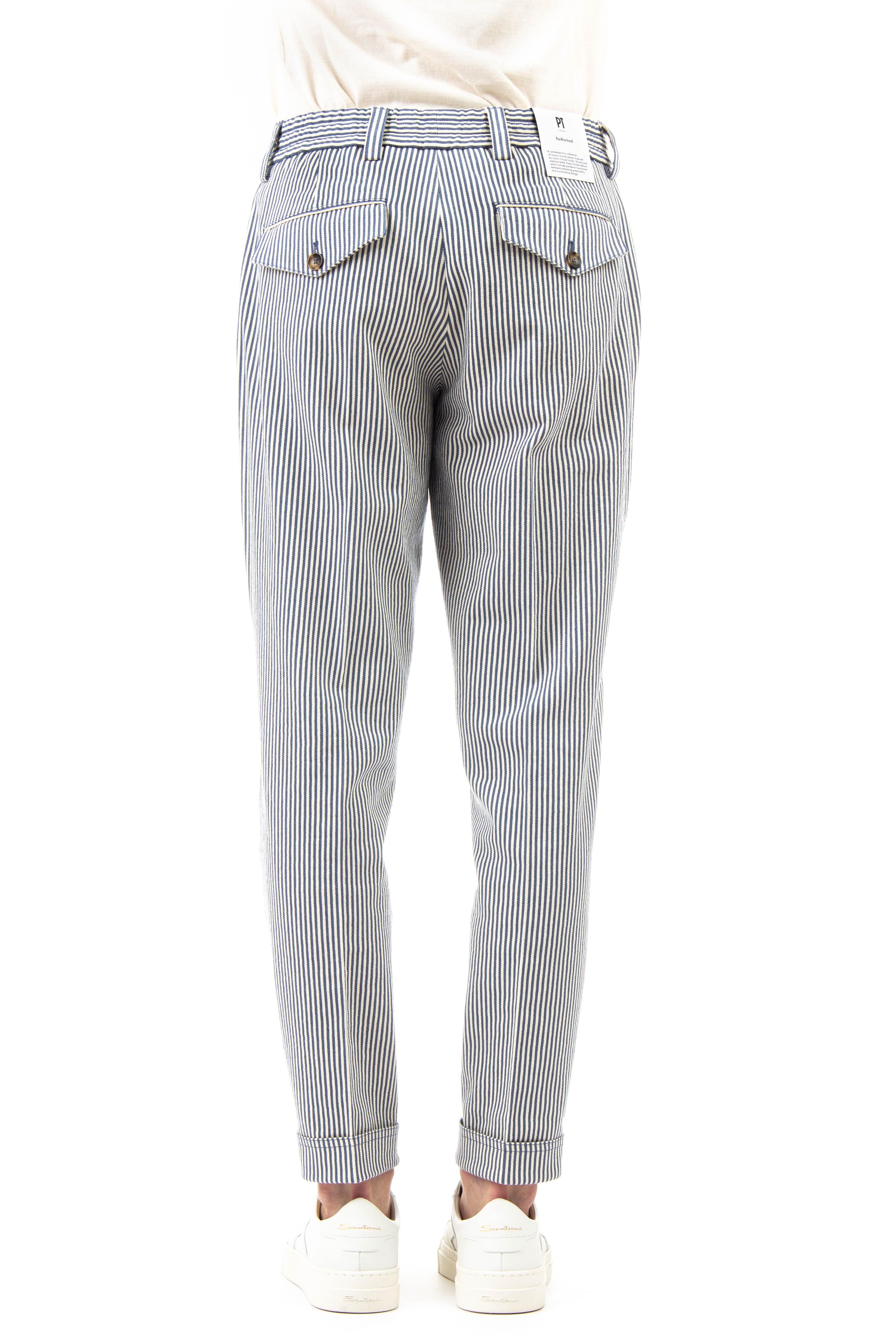 Pantalone rigato in puro cotone the rebel fit RSRBB30REW FT42 0320 PT Torino