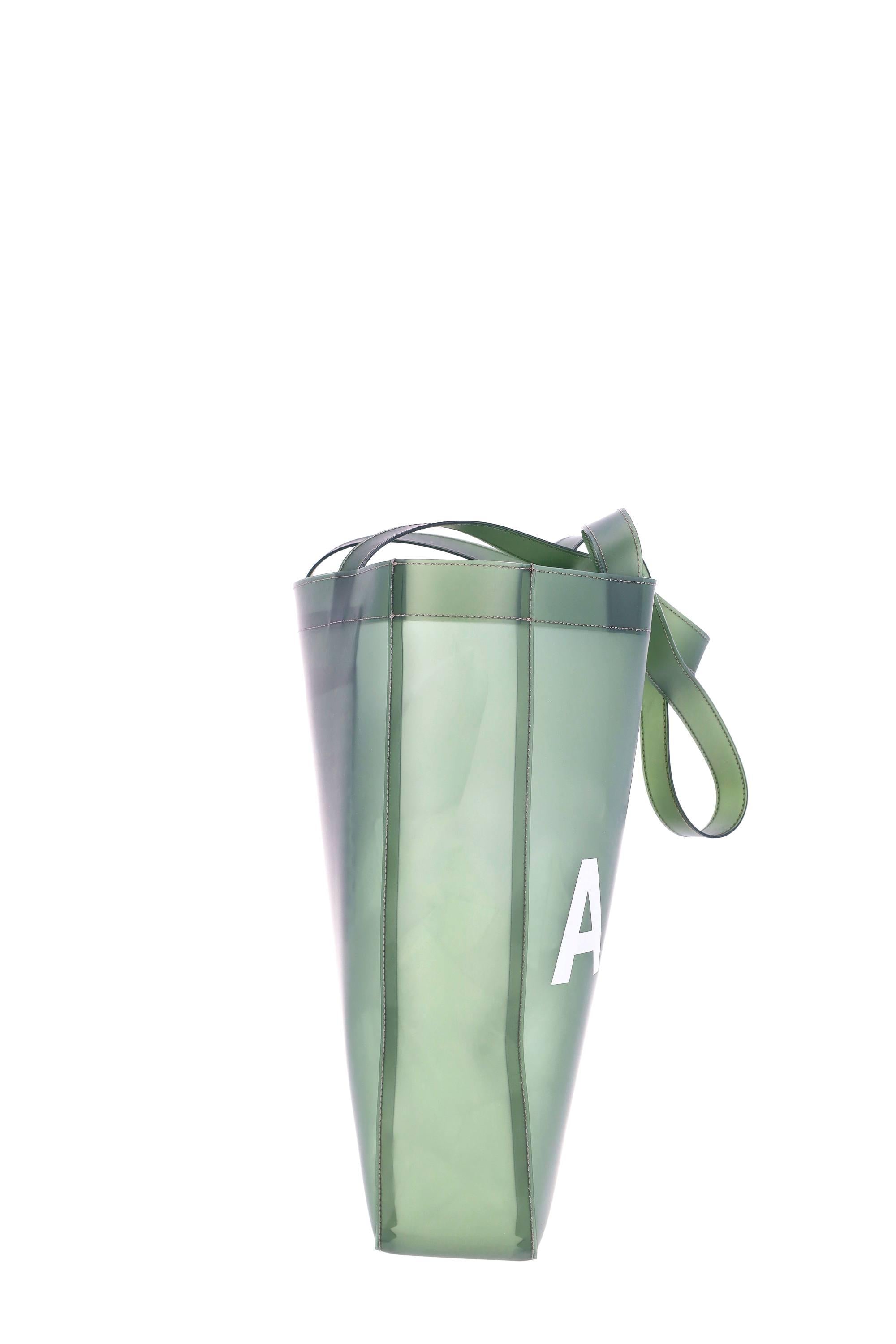A.P.C. Borsa tote bag in transarent kaki mod. Lou TPAAA-M61442 JAA-KAKI