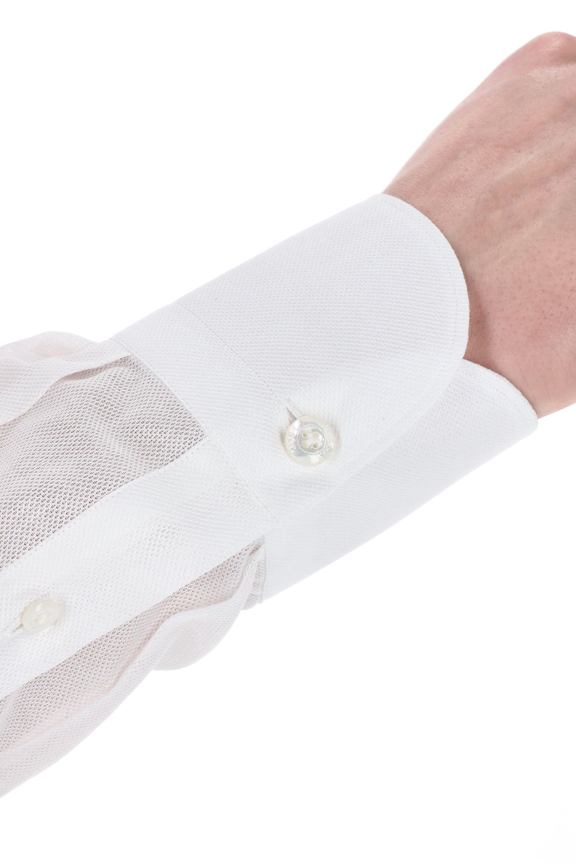 Finamore Camicia sartoriale in cotone collo Ustica<BR/> ML22-UT-Z 840001 C0089 BCO