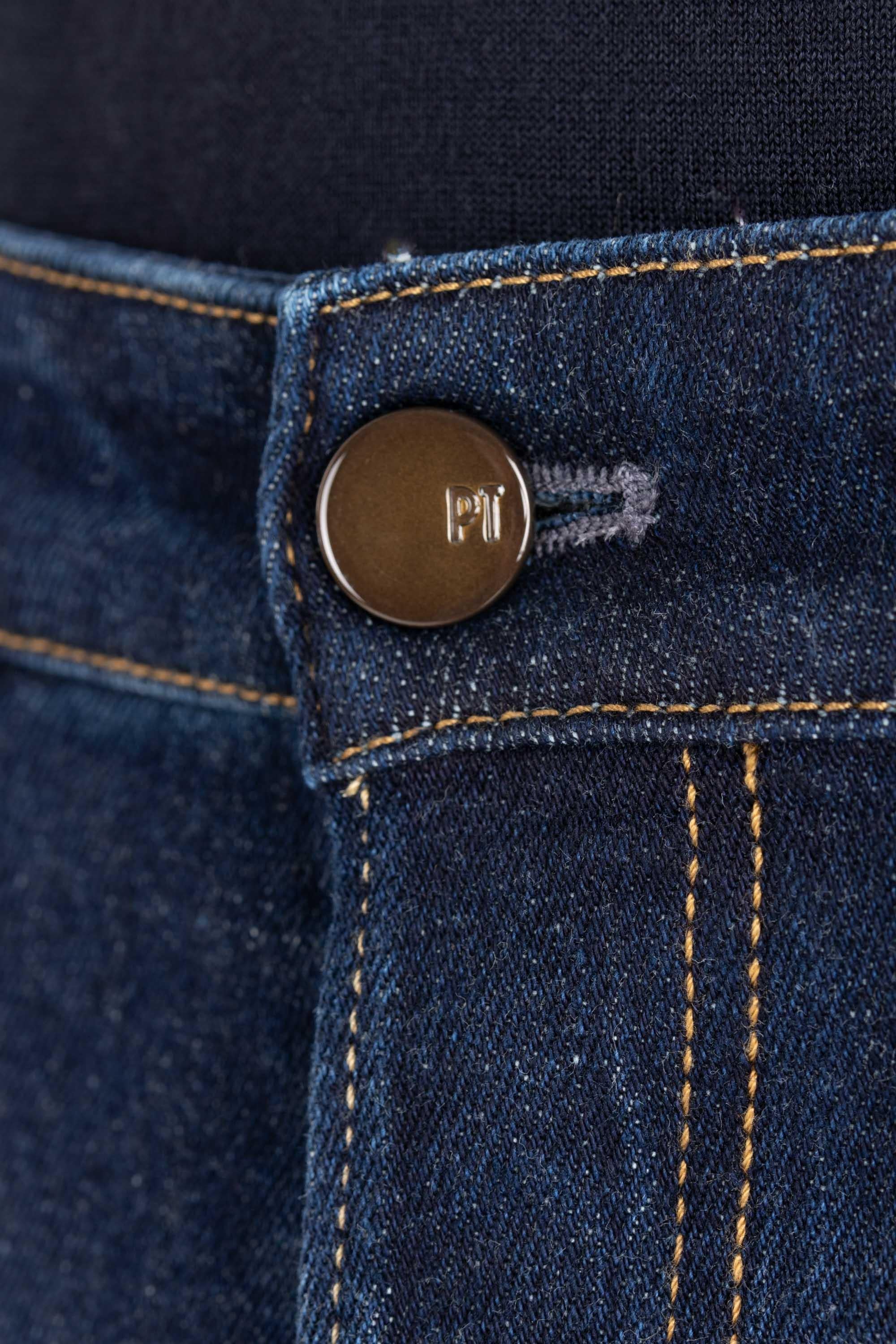 PT Denim Jeans lavaggio scuro etichetta camoscio Carrot fit RP05B0 TX1640 MN14