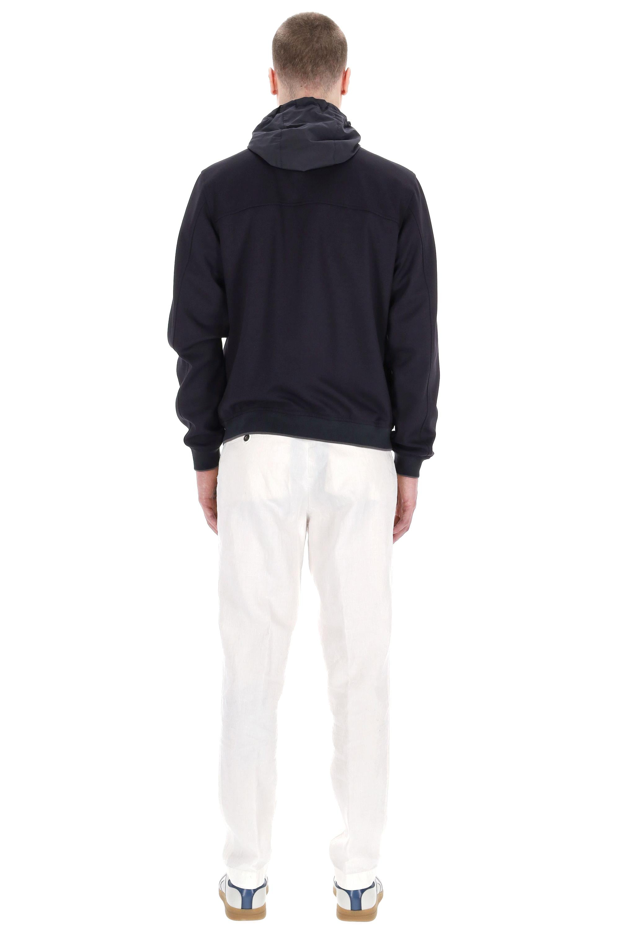 Bomber in jersey di cotone mod. Darren-Jk DARREN-JK DARK BLU Moorer