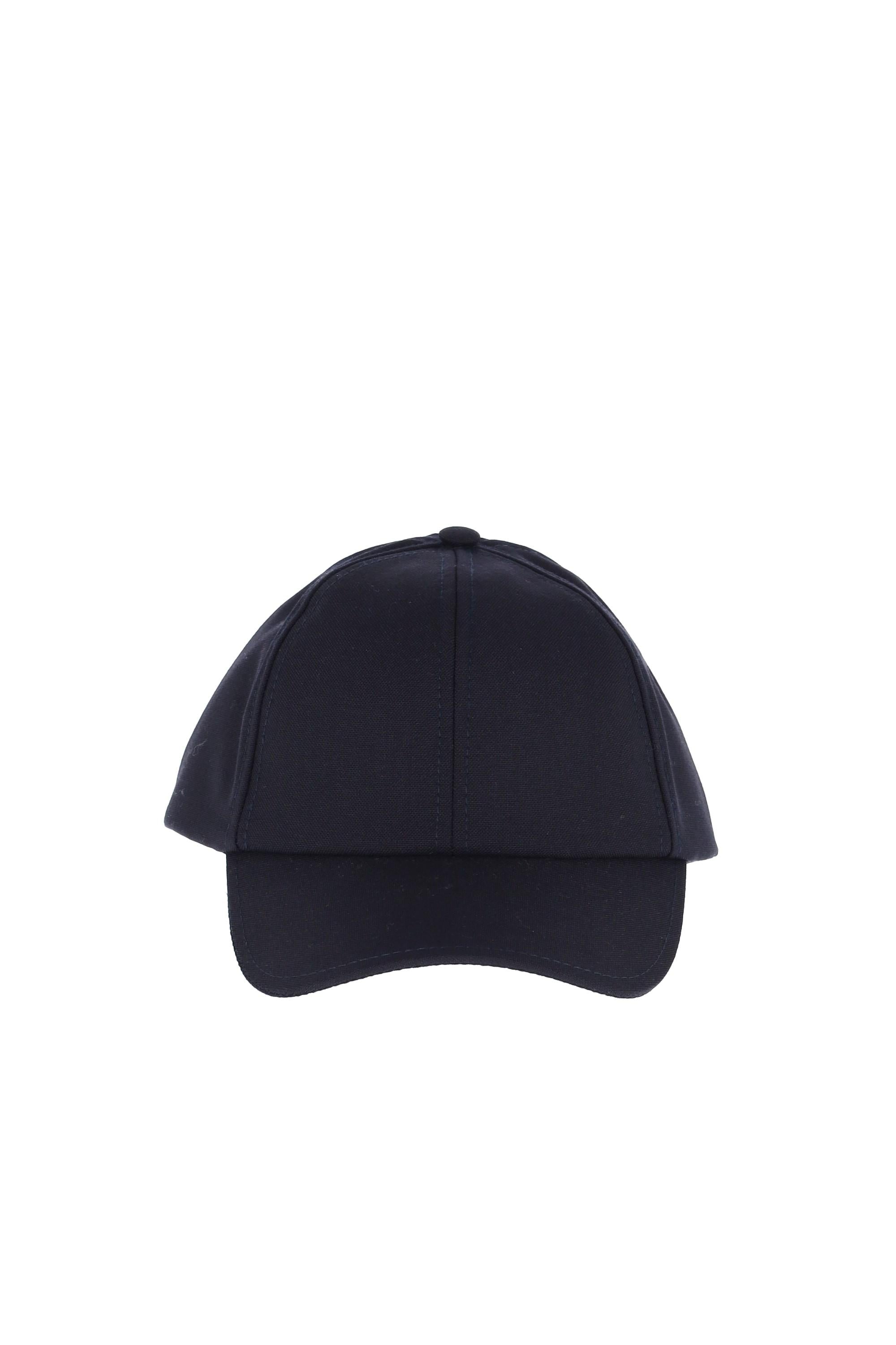 Officine Générale Cappello baseball in lana XACC887 DARK NAVY