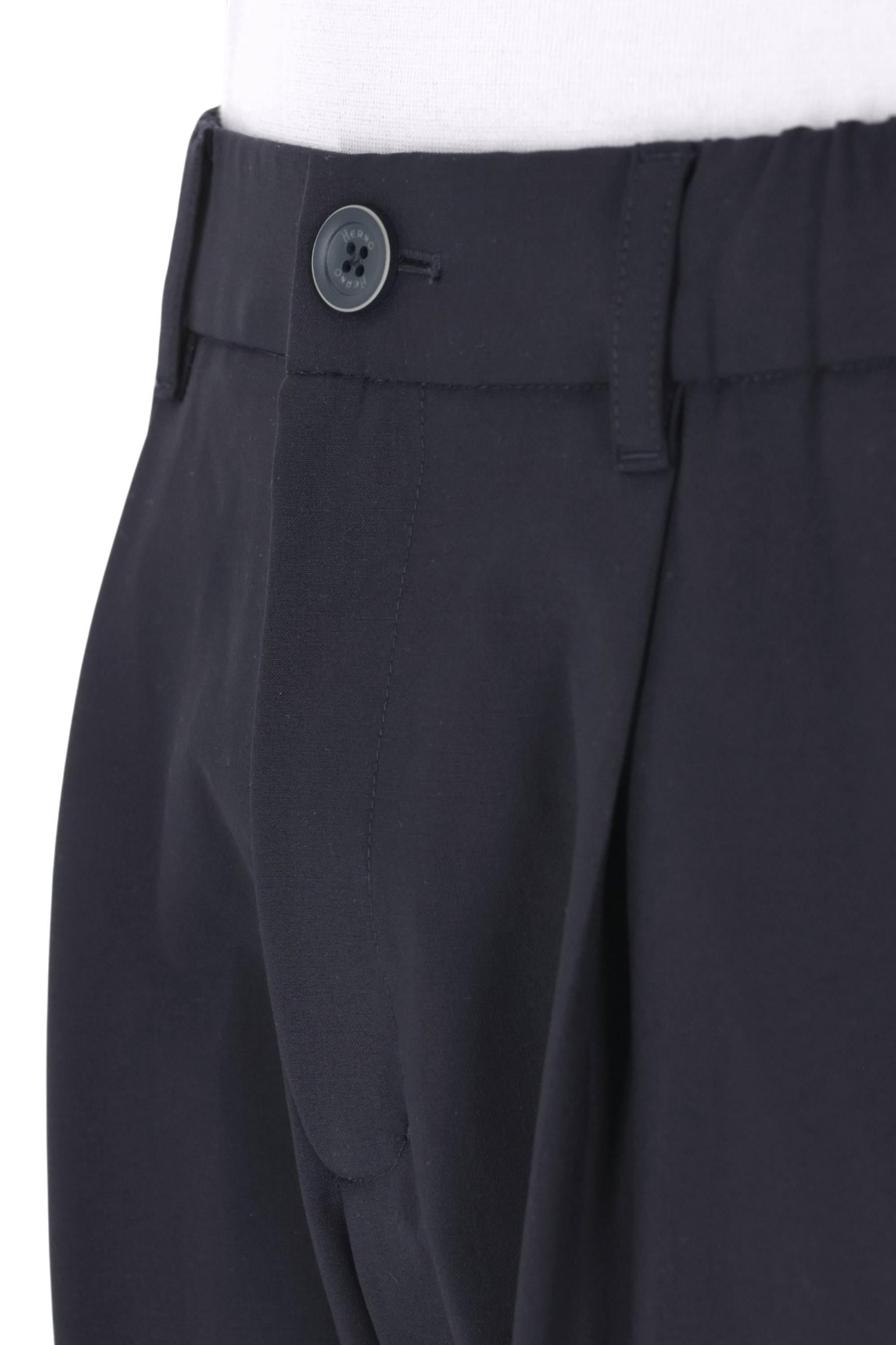 Herno Pantalone con coulisse in lana tecnica PT000163U 9200