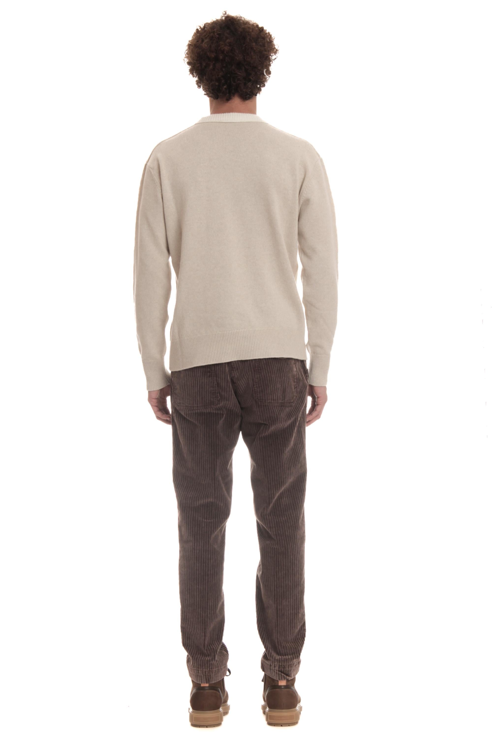 Maglia girocollo bicolor in lana-cashmere RA34001 RA3402 Roberto Collina