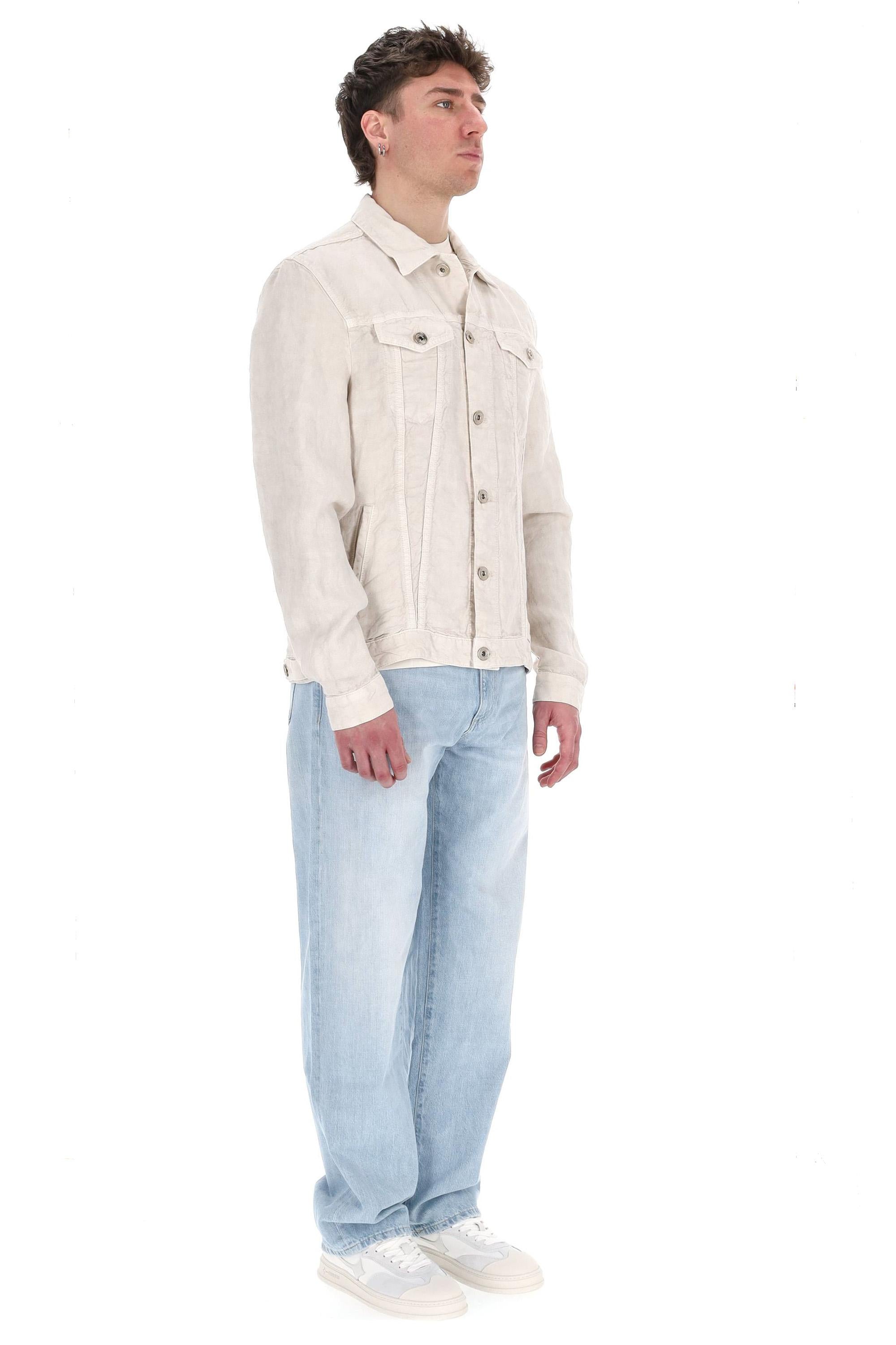 Giubbino trucker in lino K75GBTK24 TET0K009 02 Eleventy