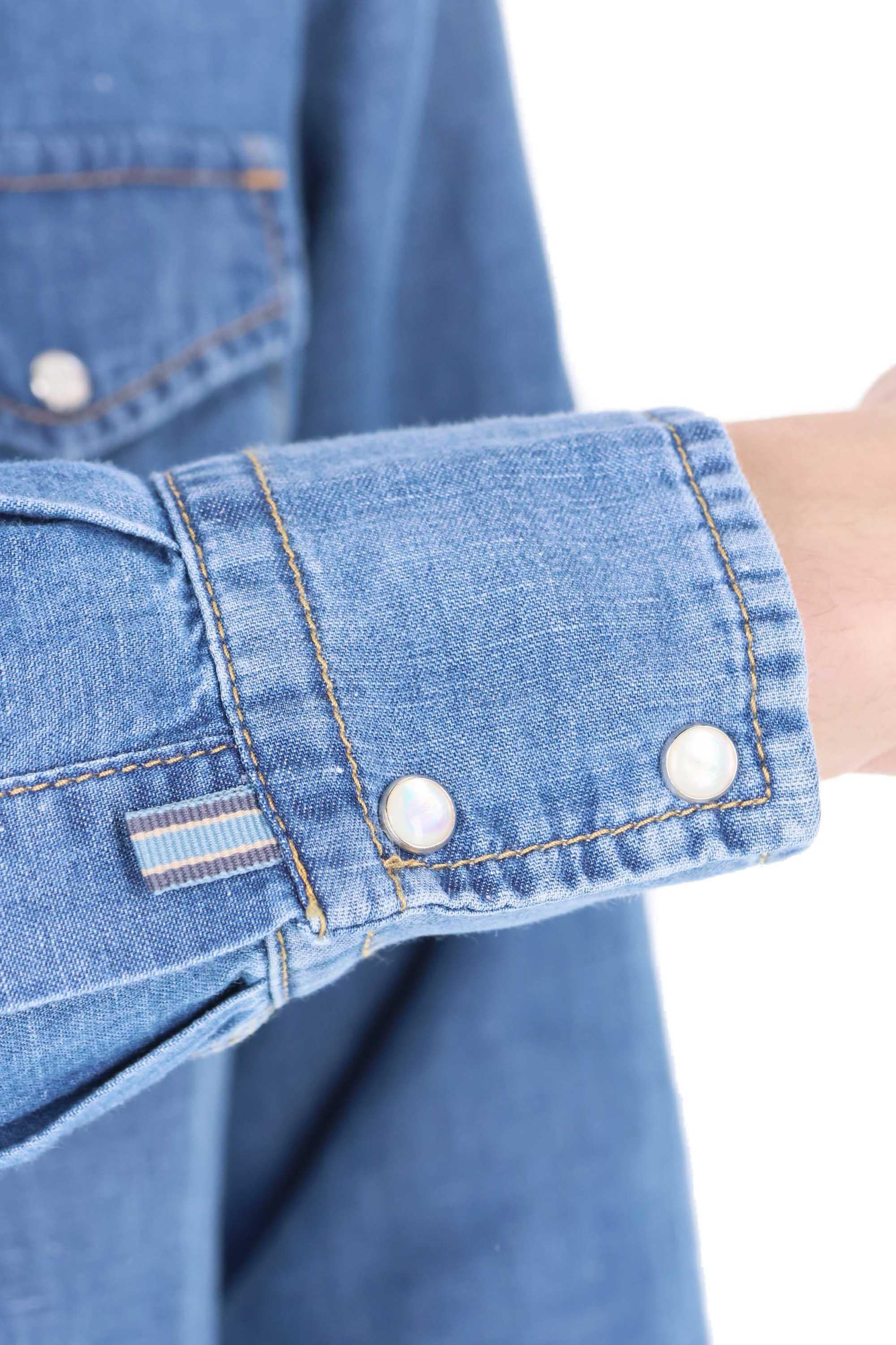 Jacob Cohen Camicia denim texas in cotone-lino C0002-017-T883A 300D