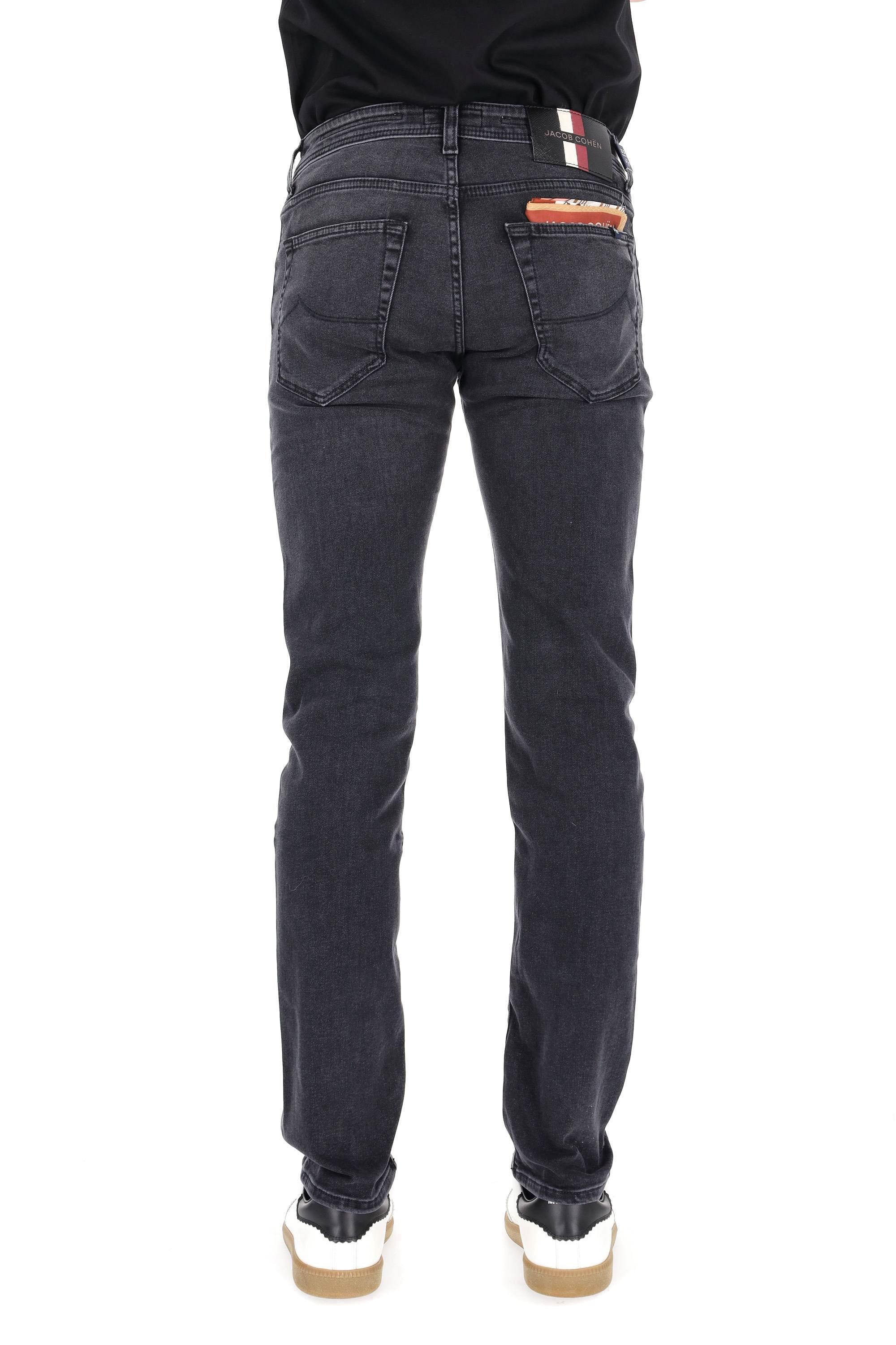 Jacob Cohen Jeans in cotone-modal stretch etichetta saffiano Nick fit JUM_QM006-030-P0023 600D