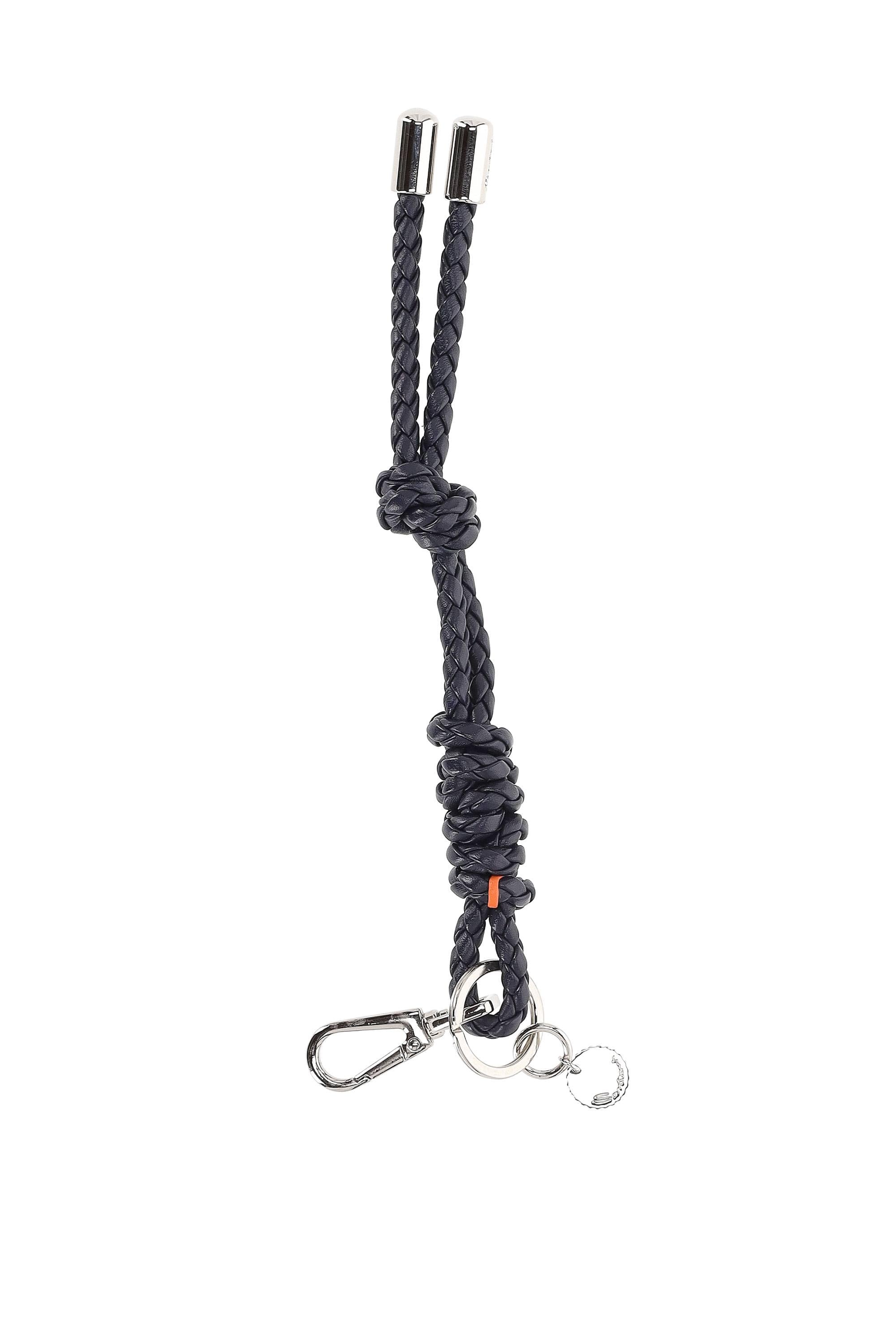 Santoni Charm portachiavi in pelle intrecciata UFPPA2960FO-AILS U68