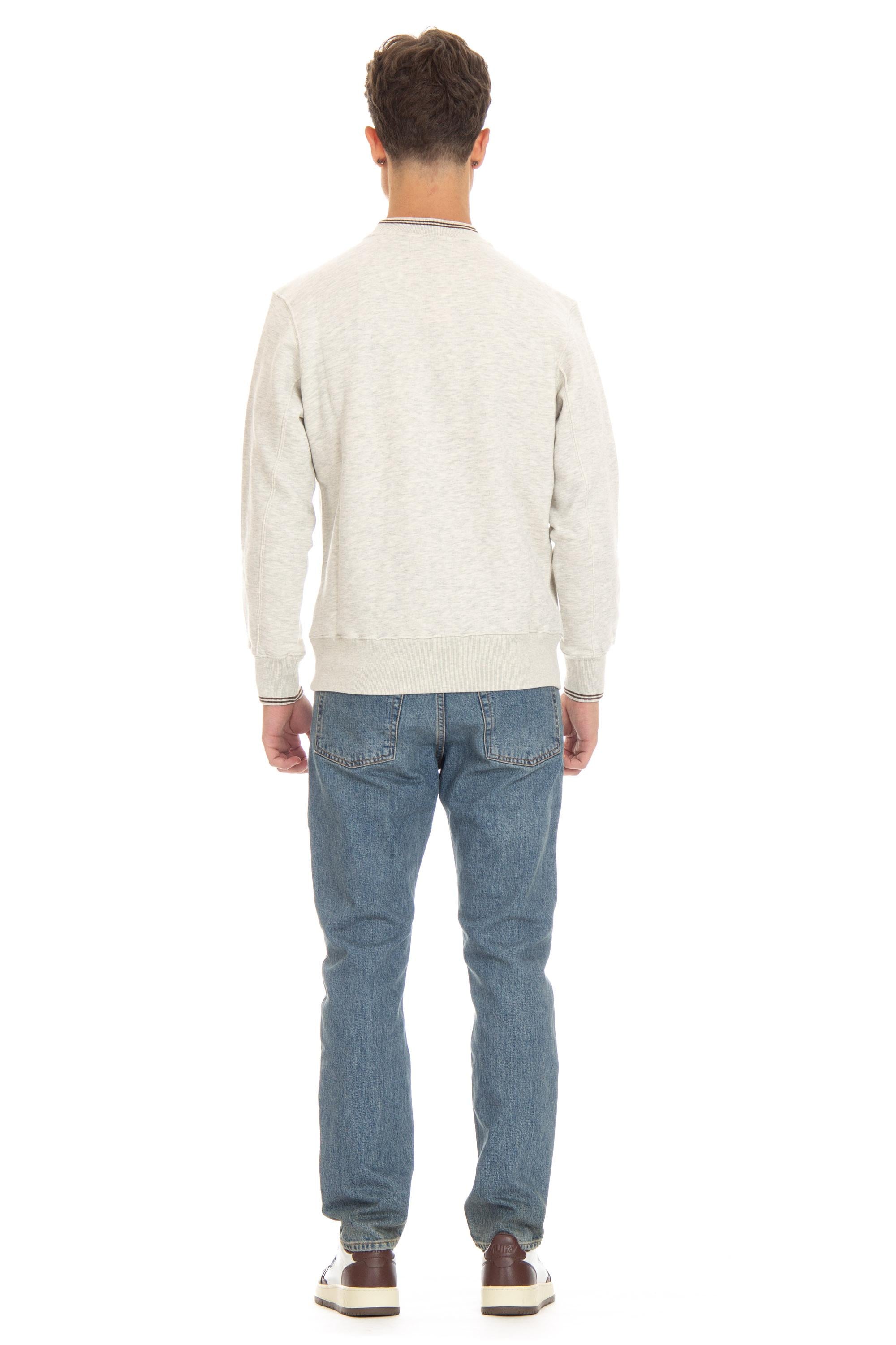 Felpa girocollo in cotone con logo SWPM 03H2 WH/CHOC Autry