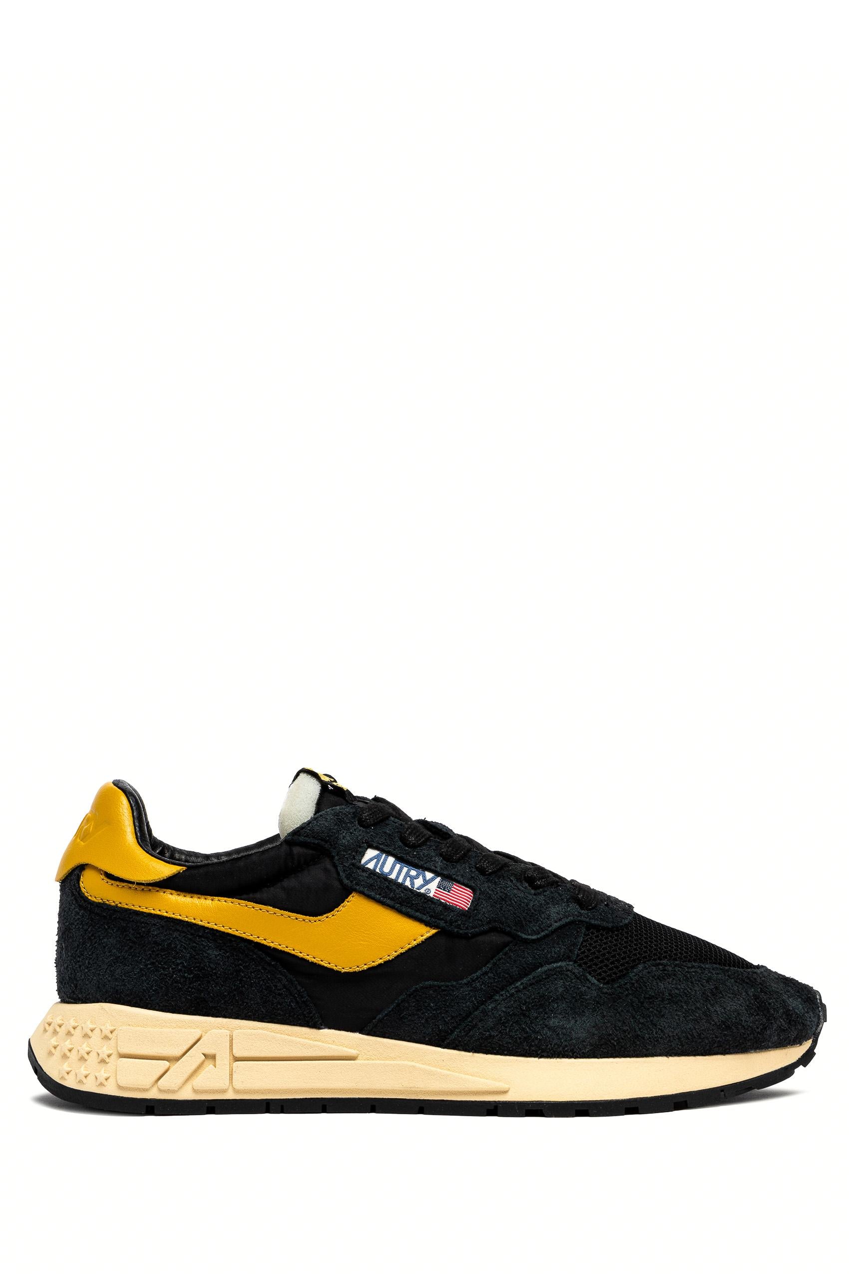 Autry Running in camoscio e mesh mod. Reelwind WWLM UT21 BLK/YELLOW