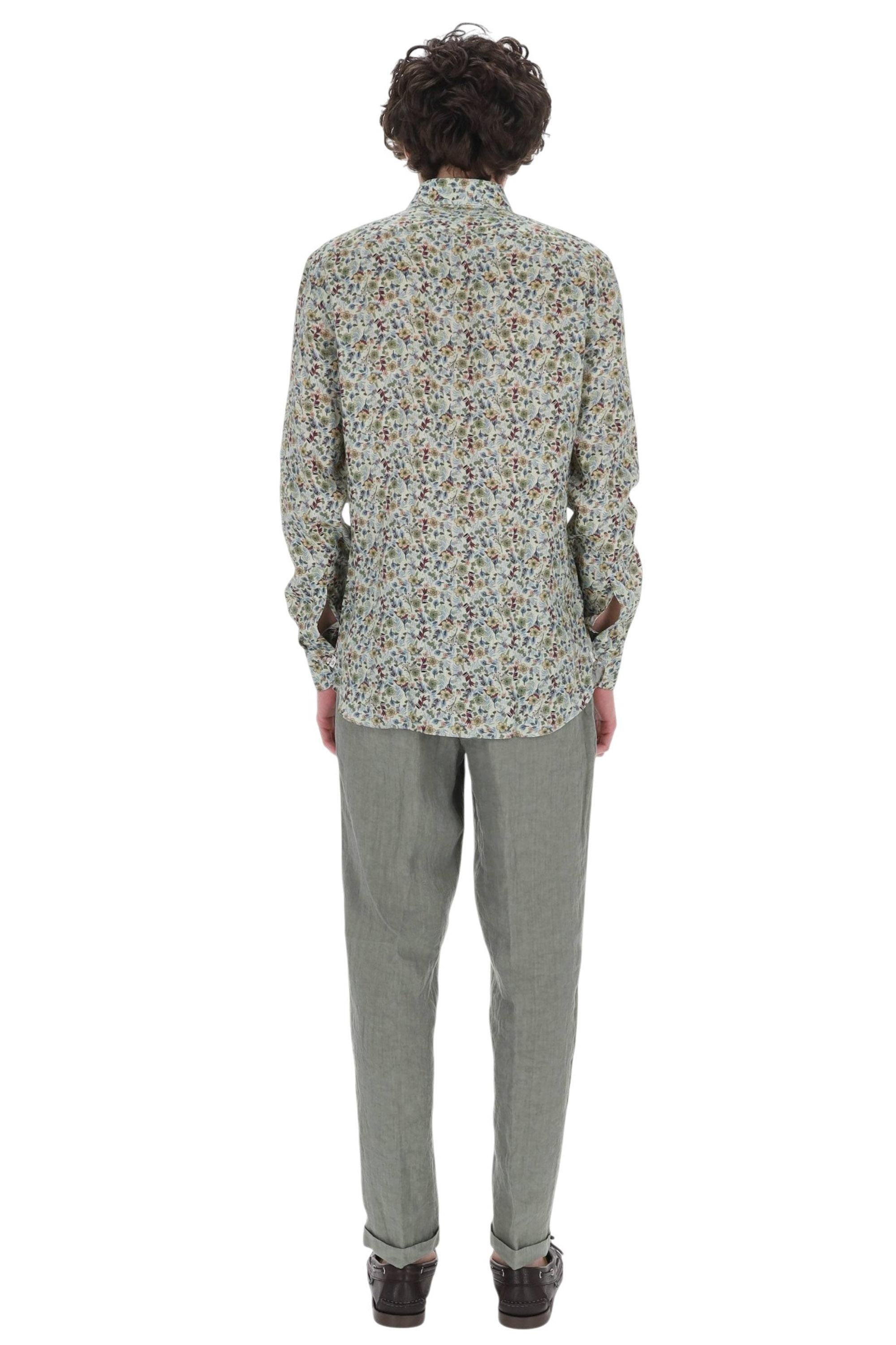 Borriello Camicia in lino floreale 22054 3