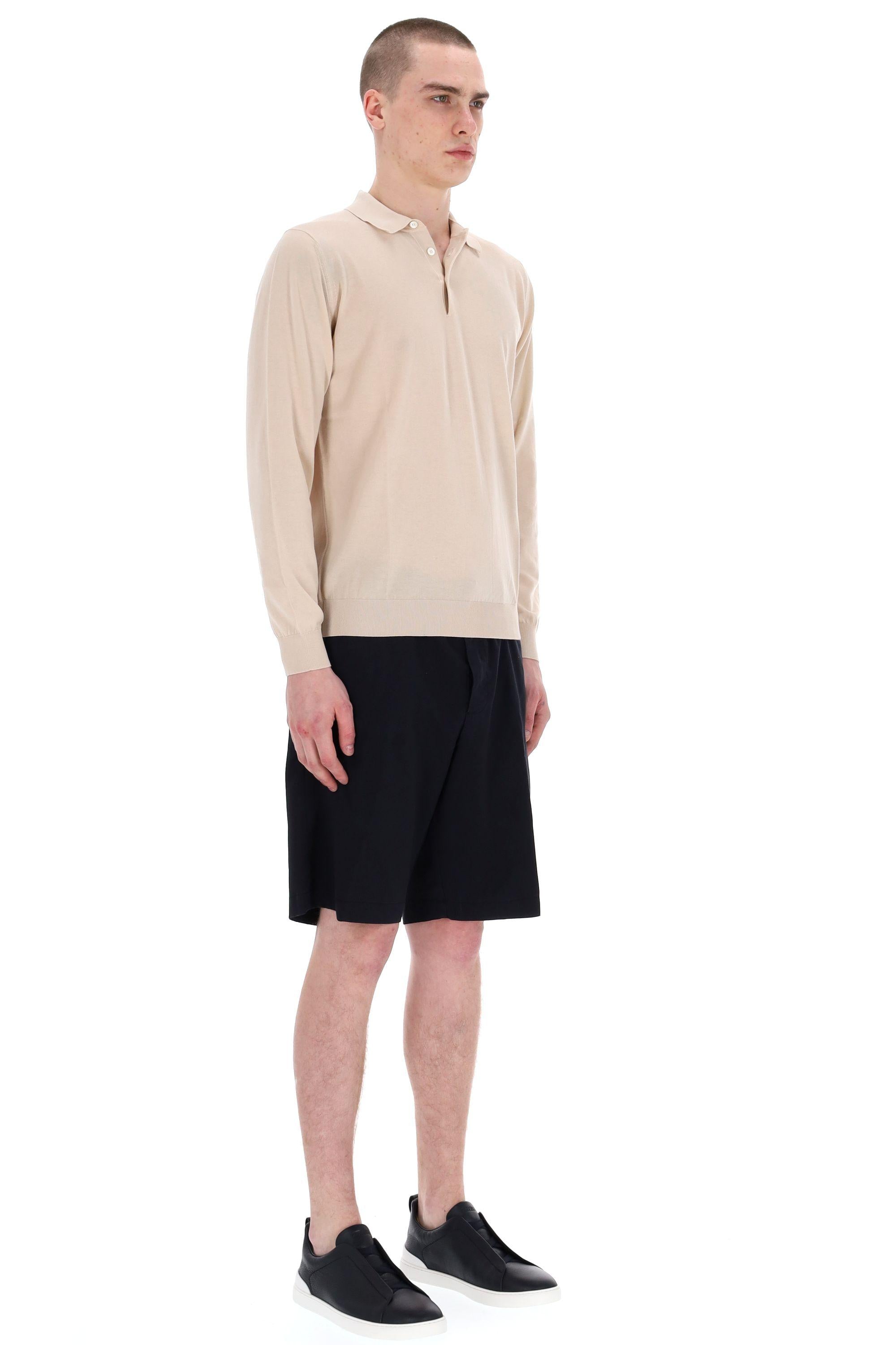 Polo manica lunga in cotone superlight D0GN214-3 125 Drumohr