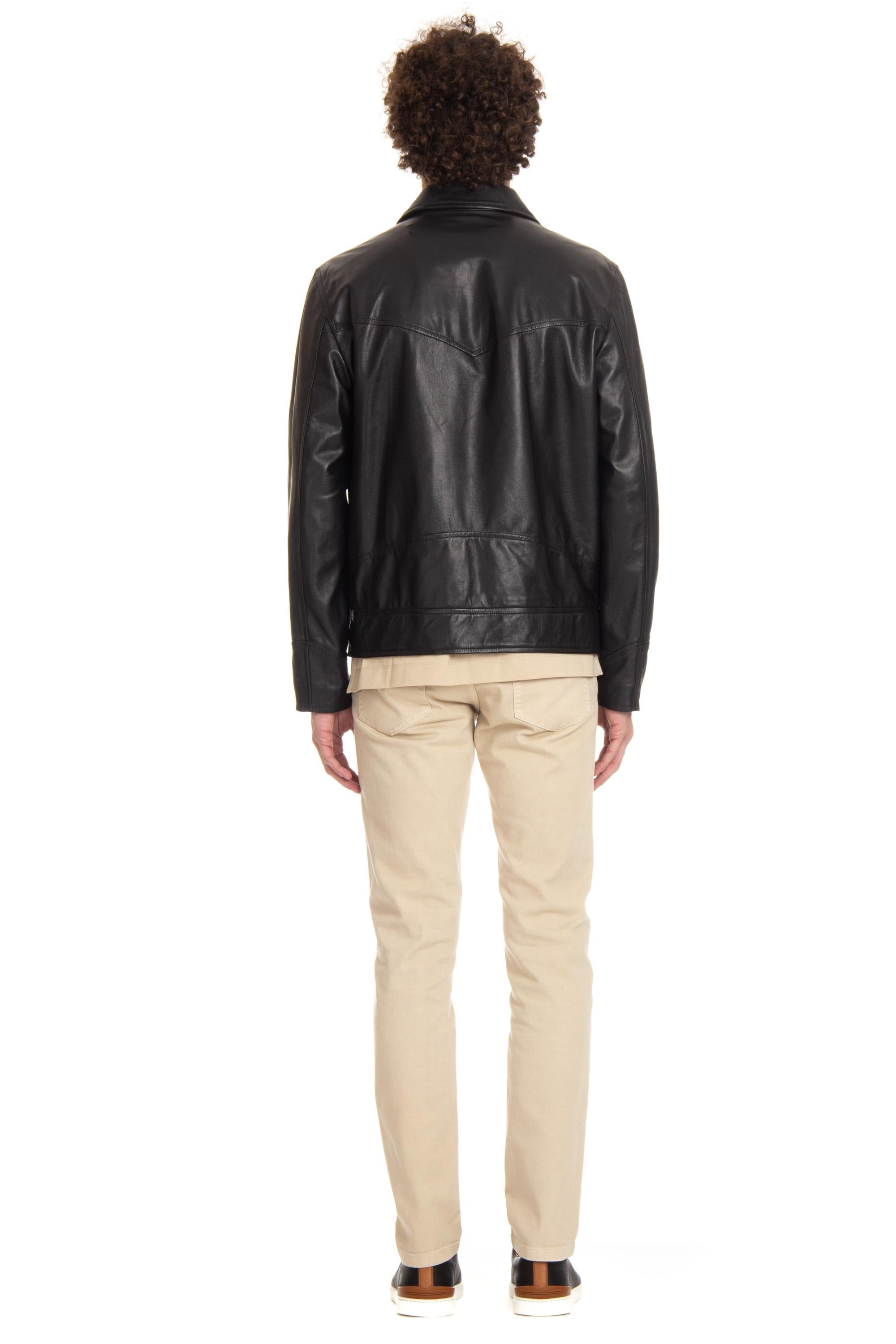 Salvatore Santoro Bomber in nappa supersoft 46515-U BLACK