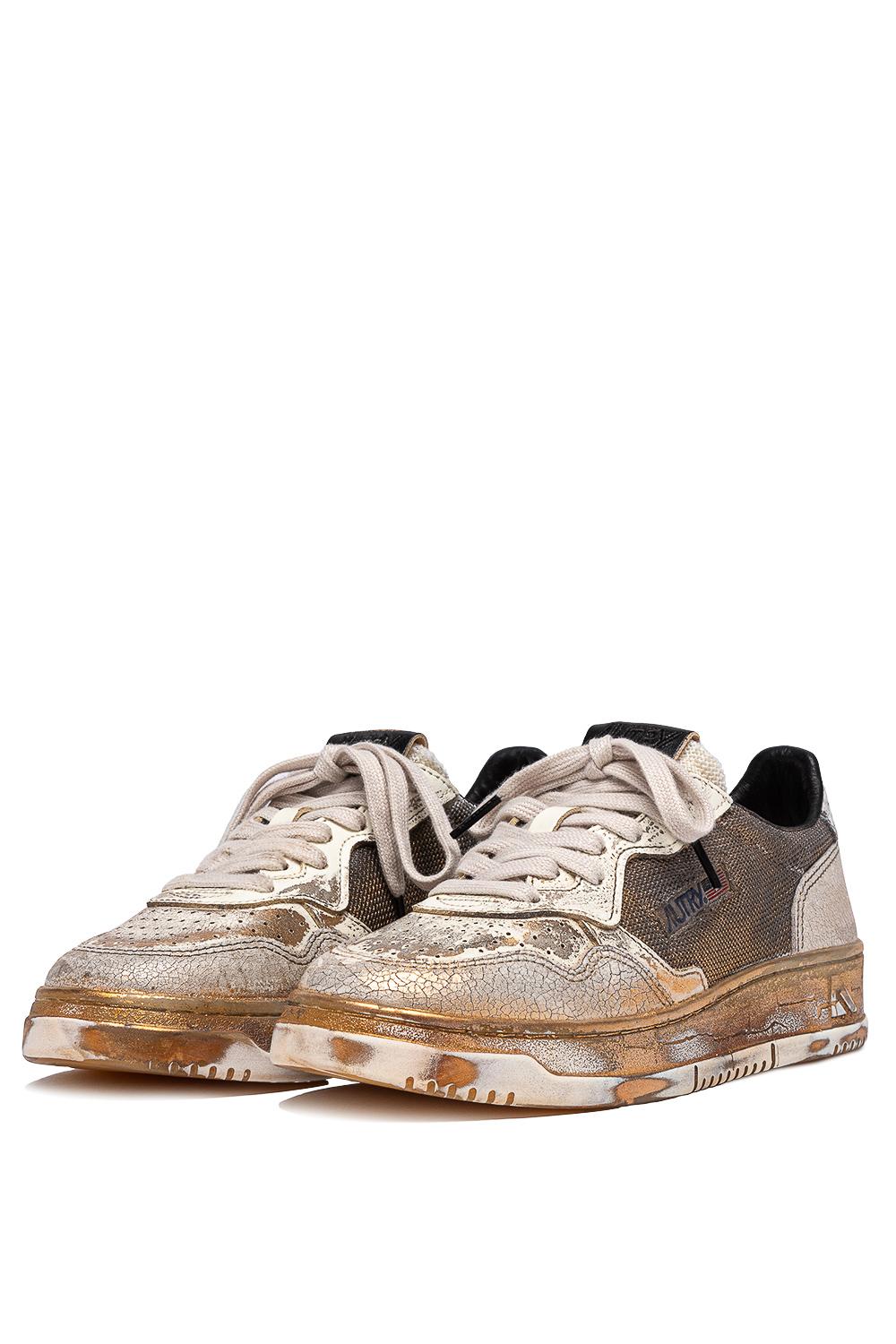 Autry Sneaker donna SuperVintage in pelle e tela AVLW ME14 WHT/WHT