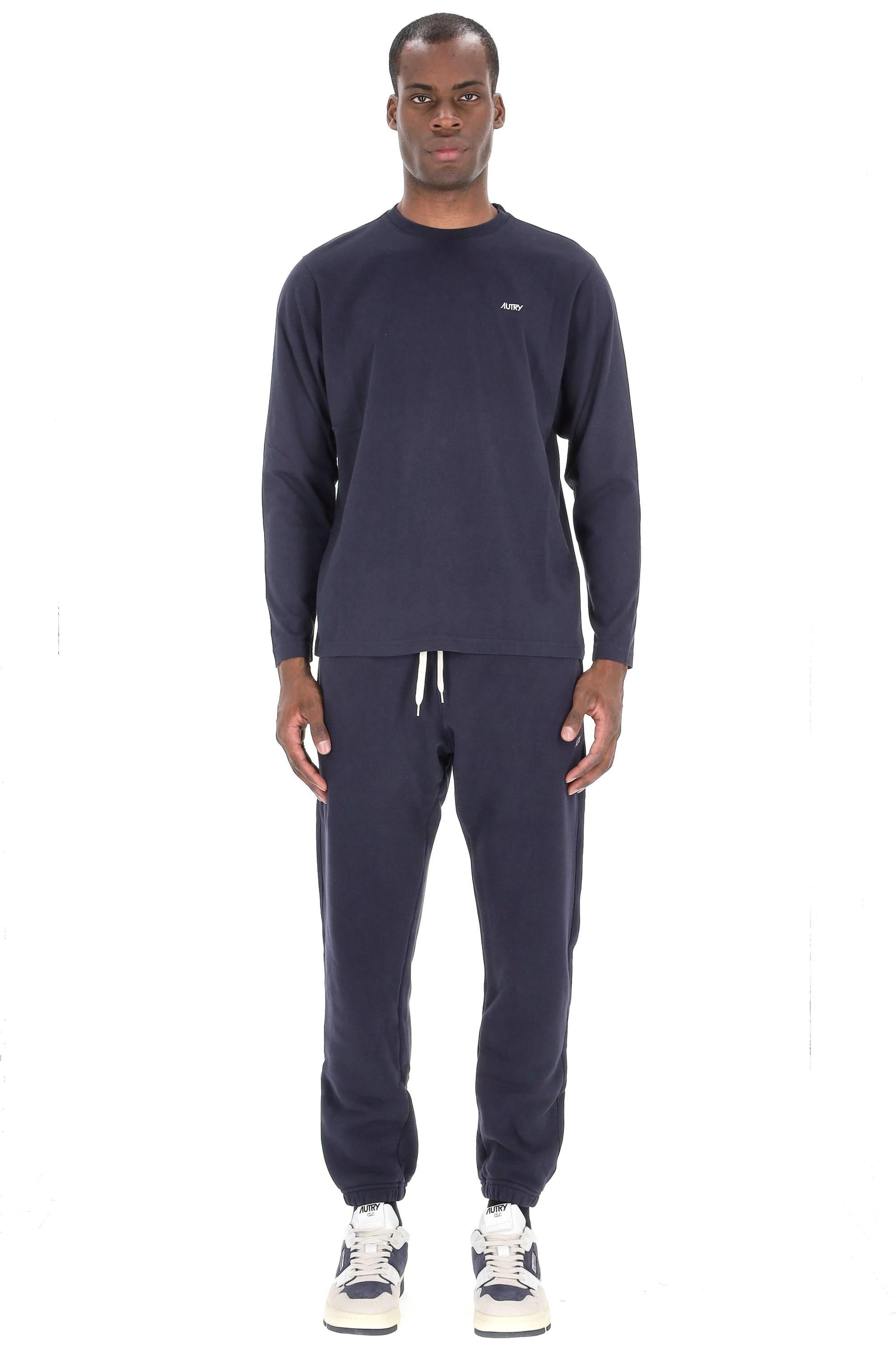 T-shirt in cotone manica lunga LSPX A6JB BLUE Autry