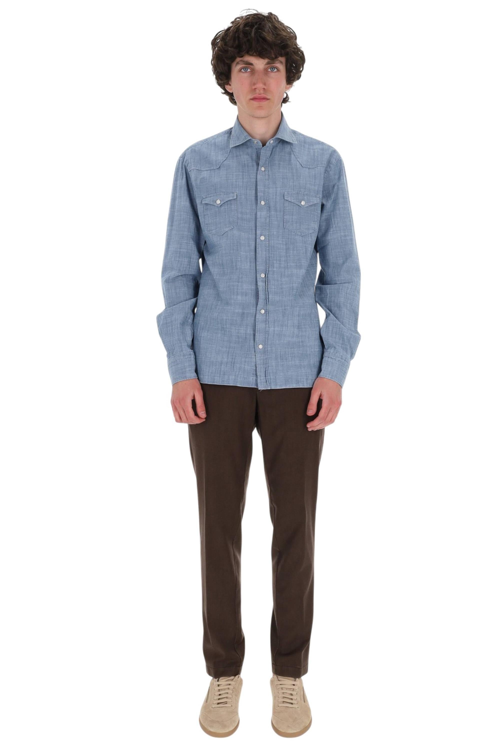 Barba Camicia texas in denim light Dandylife WSU12P2054262.U 0001