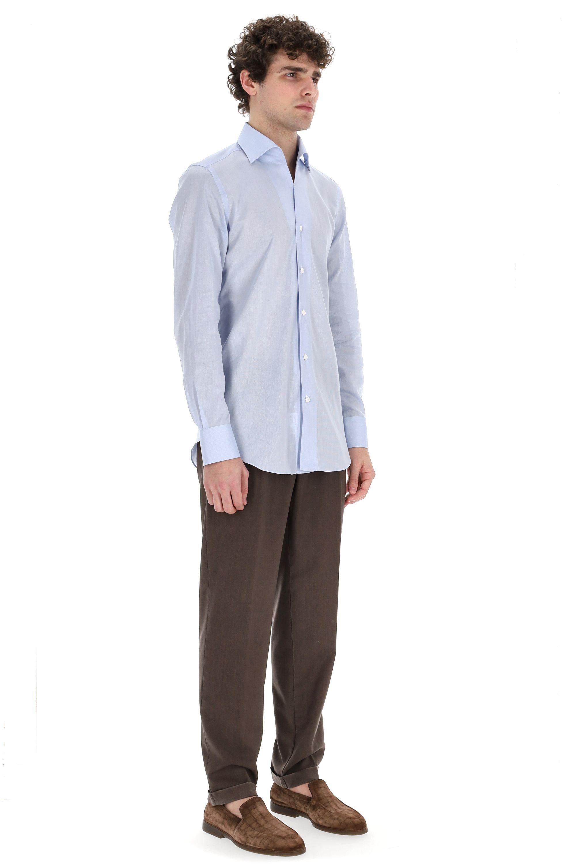 Finamore Camicia sartoriale in cotone collo ustica ML22-UT-Z 840001 C0089/2 05