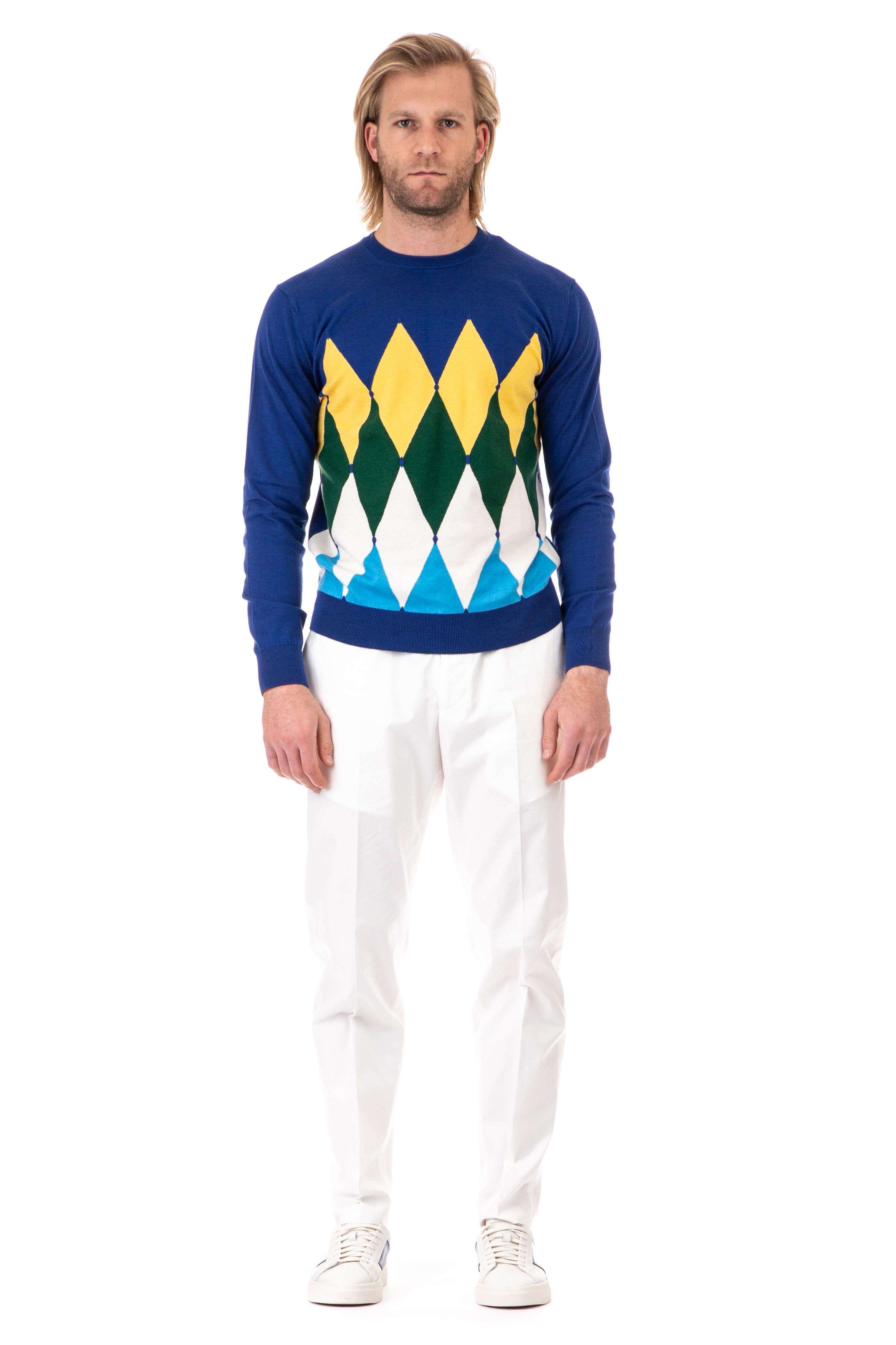 Ballantyne Maglia girocollo diamond in cotone-cashmere U2P000-14CA8/2 93760