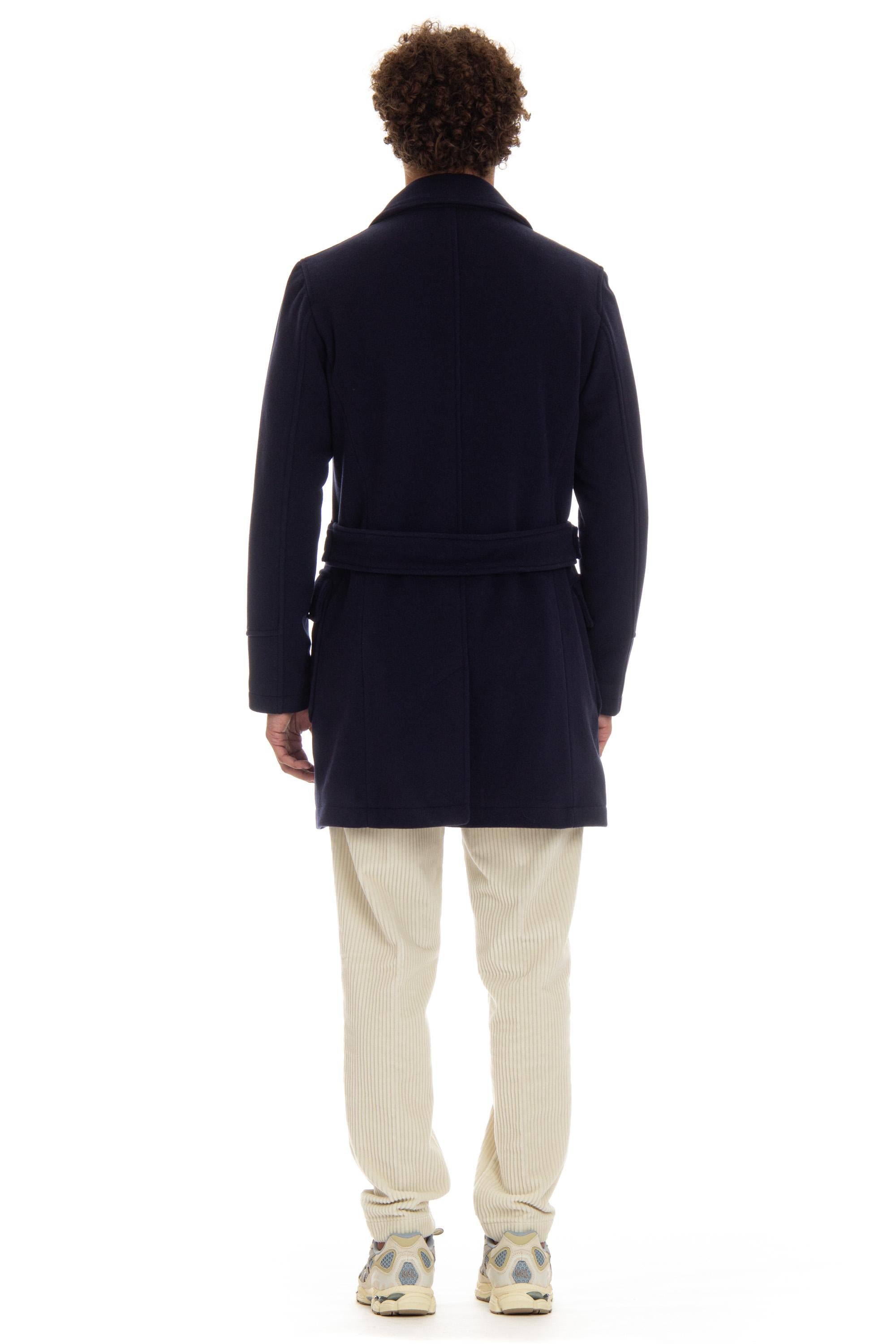 Camplin Peacoat lungo in misto lana BIG PEACOAT/2 VE-BN