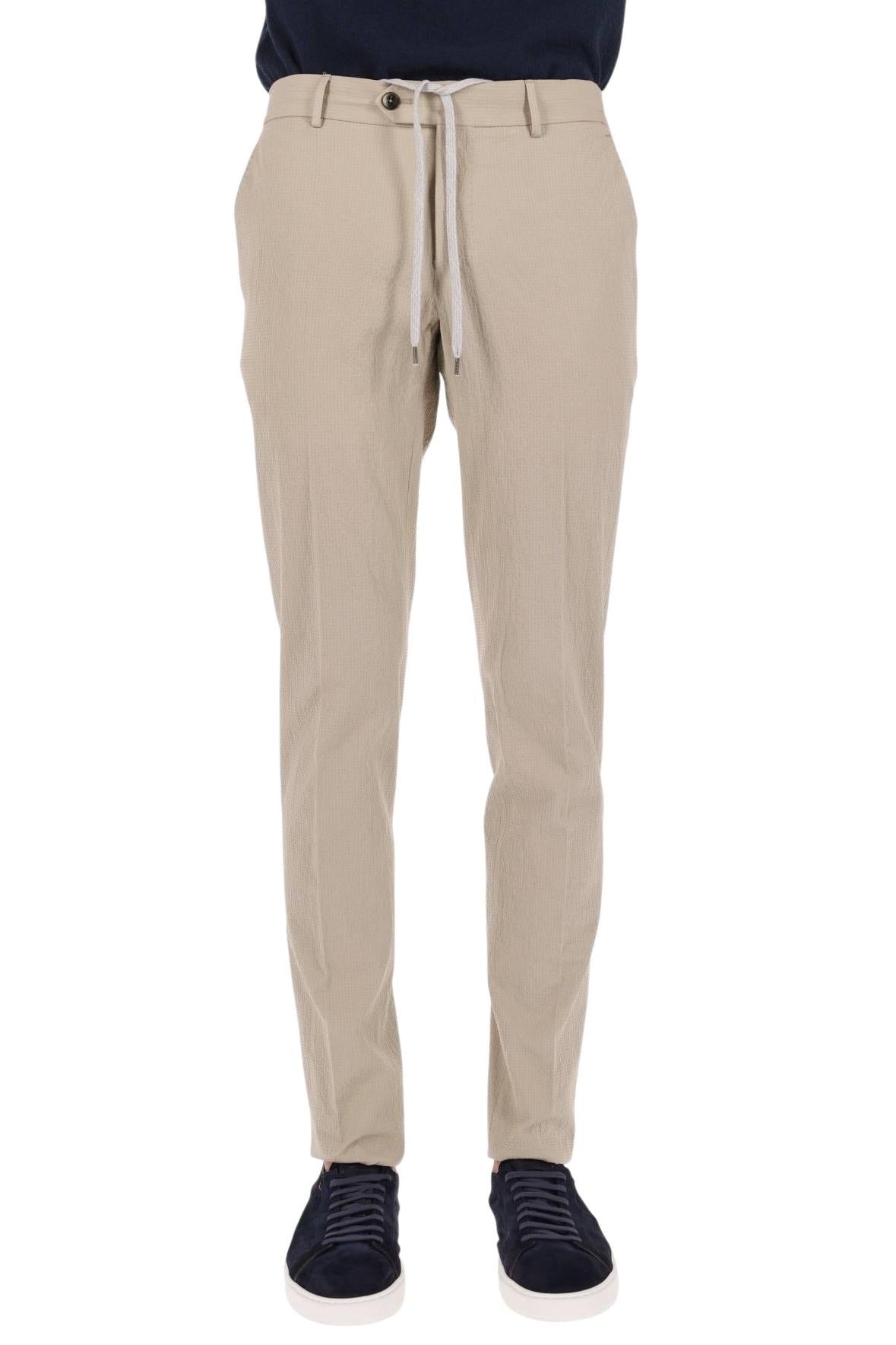 PT Torino Pantalone seersucker in cotone comfort Sim fit jogger COVSJGZ20CL1 SU01 0040