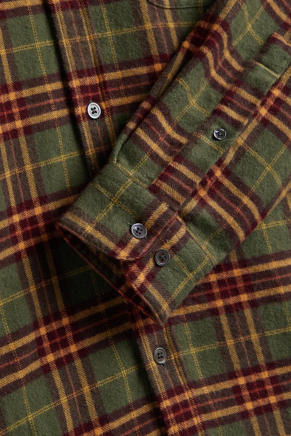 Portuguese Flannel Camicia in flanella di cotone modello Hoop 044 MLTCLR