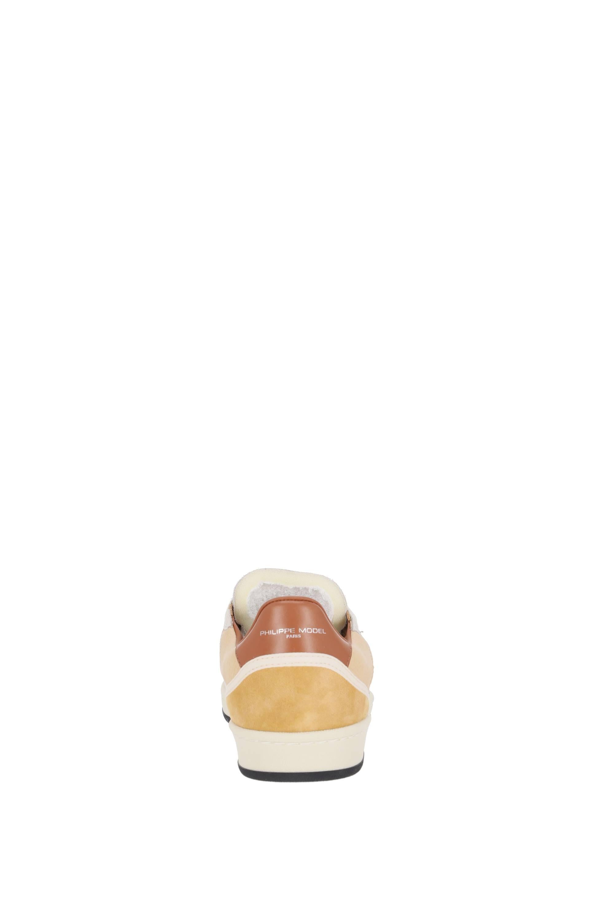 Philippe Model Sneaker in pelle e camoscio talloncino marrone mod. Pigalle PGLU PGAL/5 VD01
