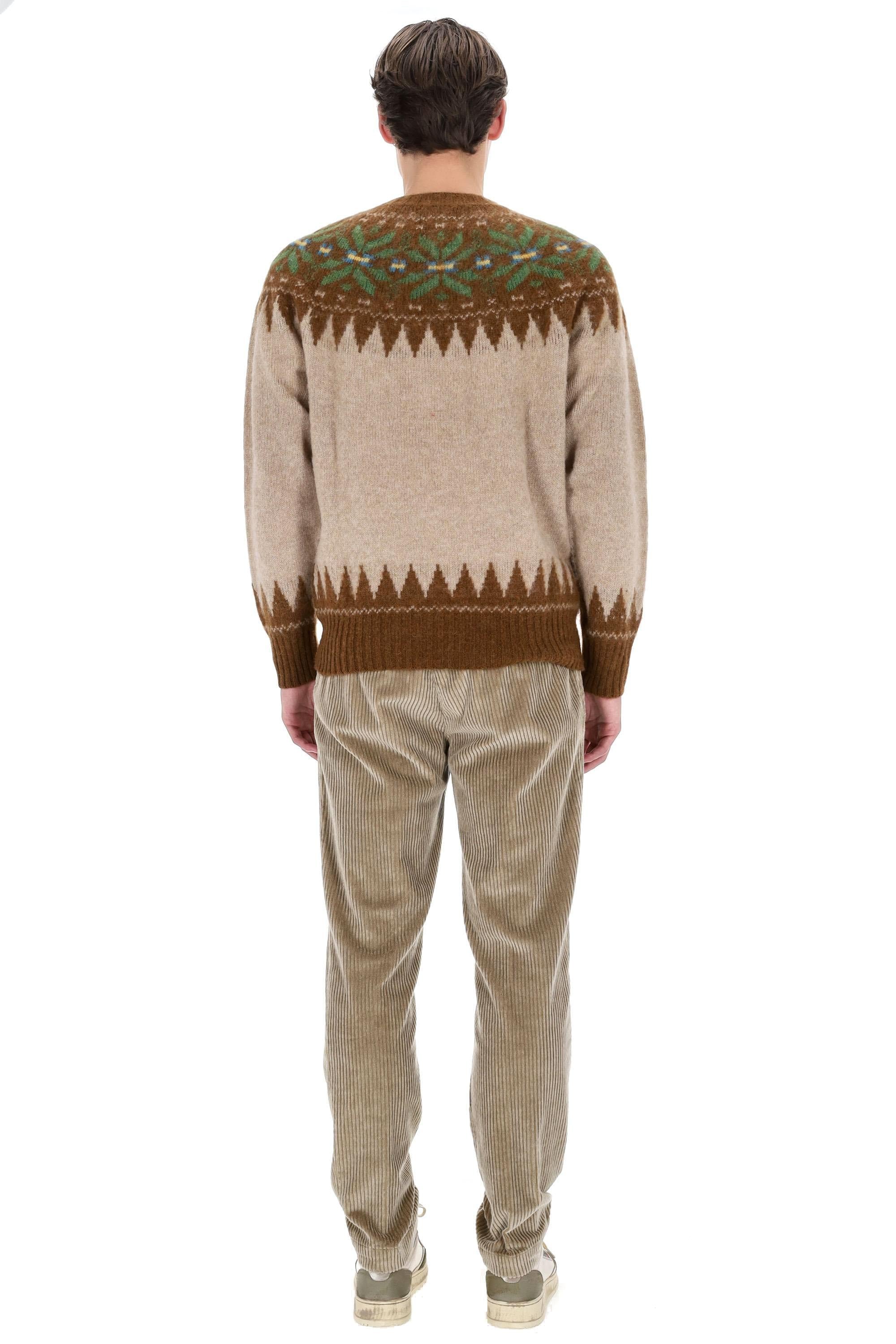 Howlin' Maglia girocollo in lana shetland disegno nordico MAGIC VOODOO NUTS