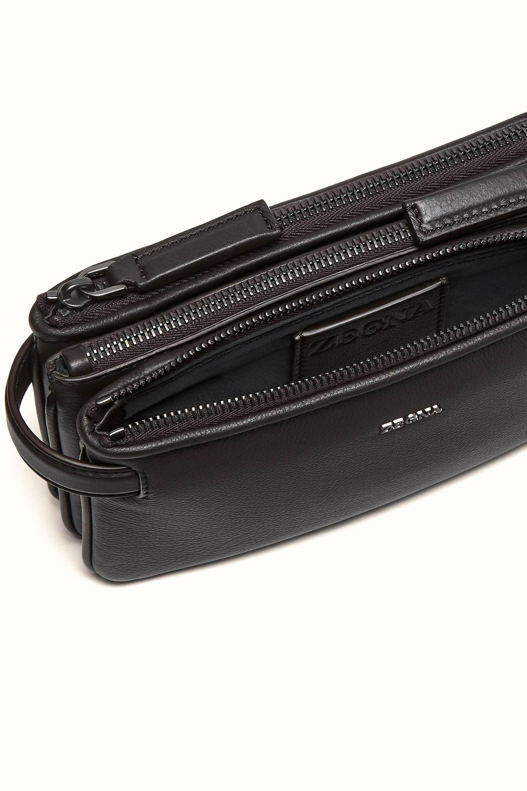 Zegna Pouch 3 zip in pelle second skin LHOTO-E2128Z/2 AMO