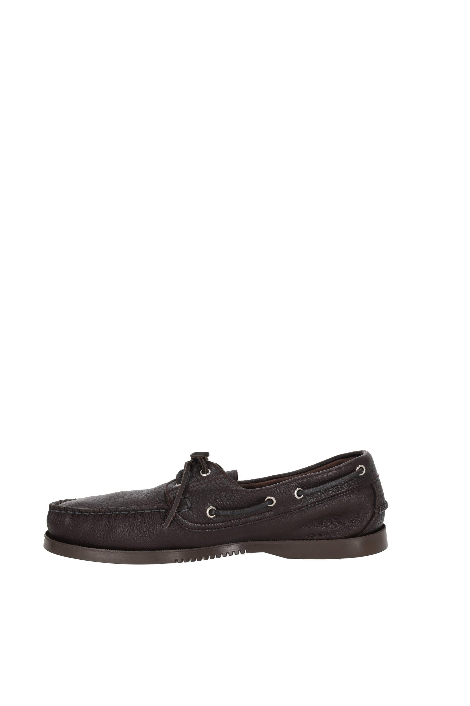 Paraboot Mocassino da barca in pelle di cervo modello Barth 780555 MARRON-CERF MARRON