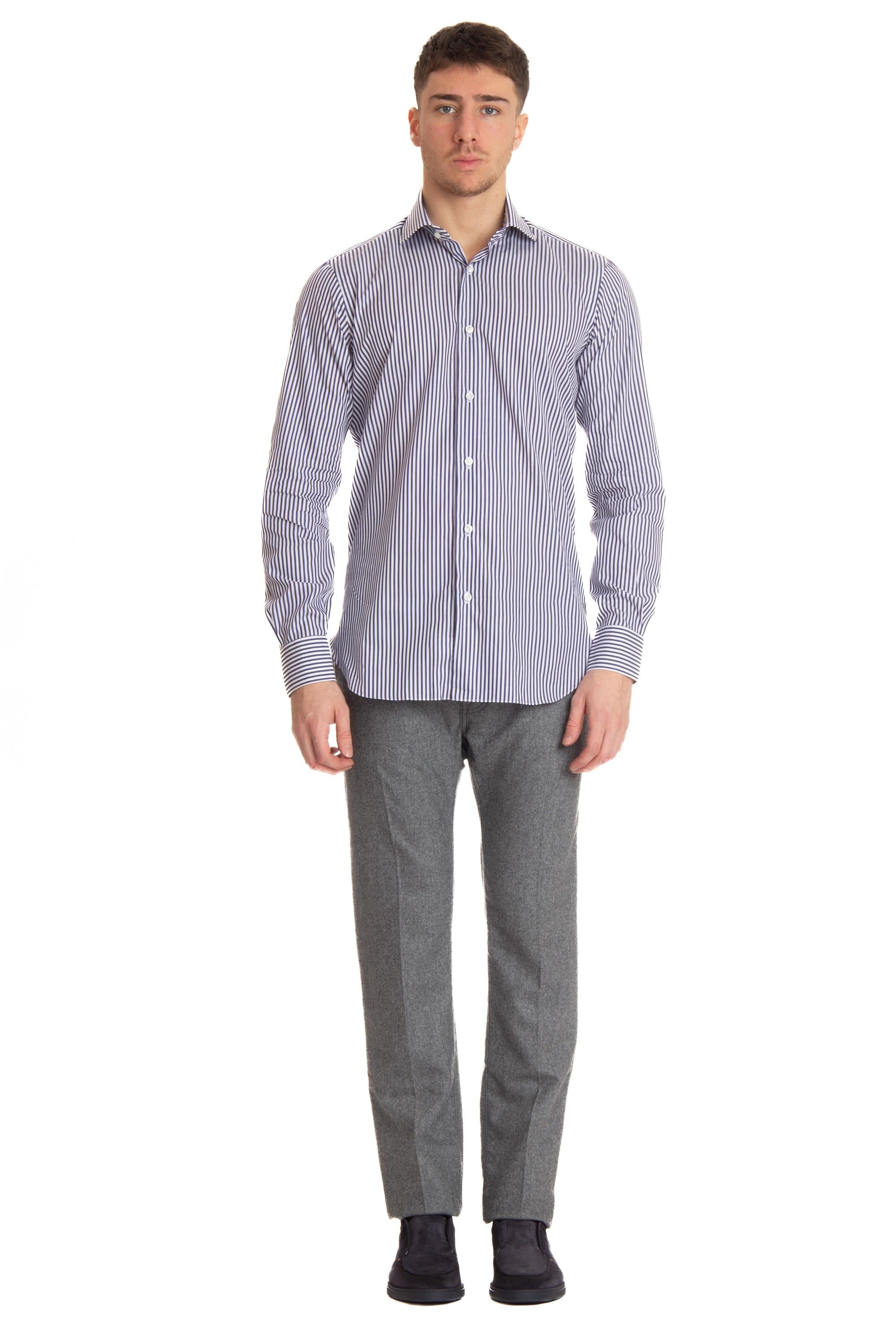 Barba Camicia sartoriale bacchettata linea Culto K1U13P0136135.U BI/BLU