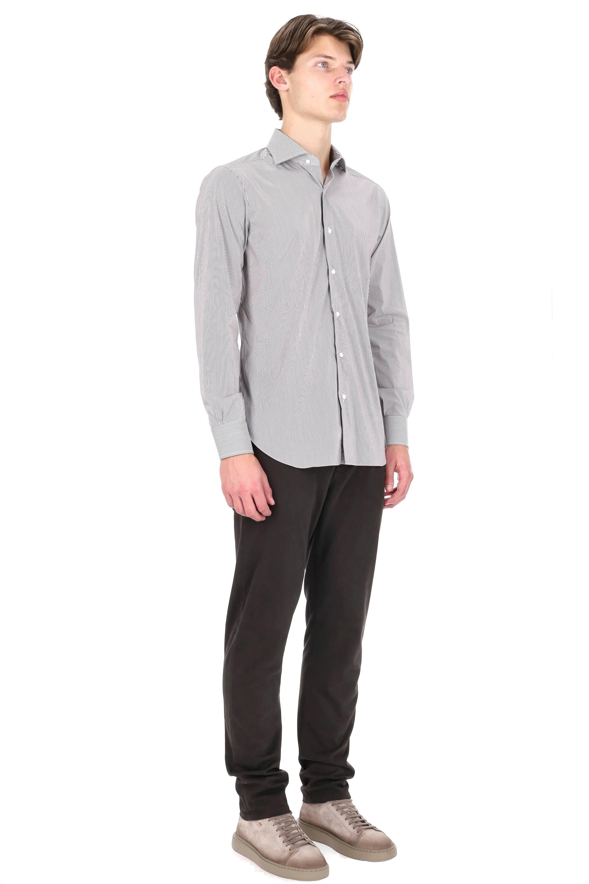 Barba Camicia bacchettata in popeline stretch linea Milano I1U13P0150031.U/2 0004