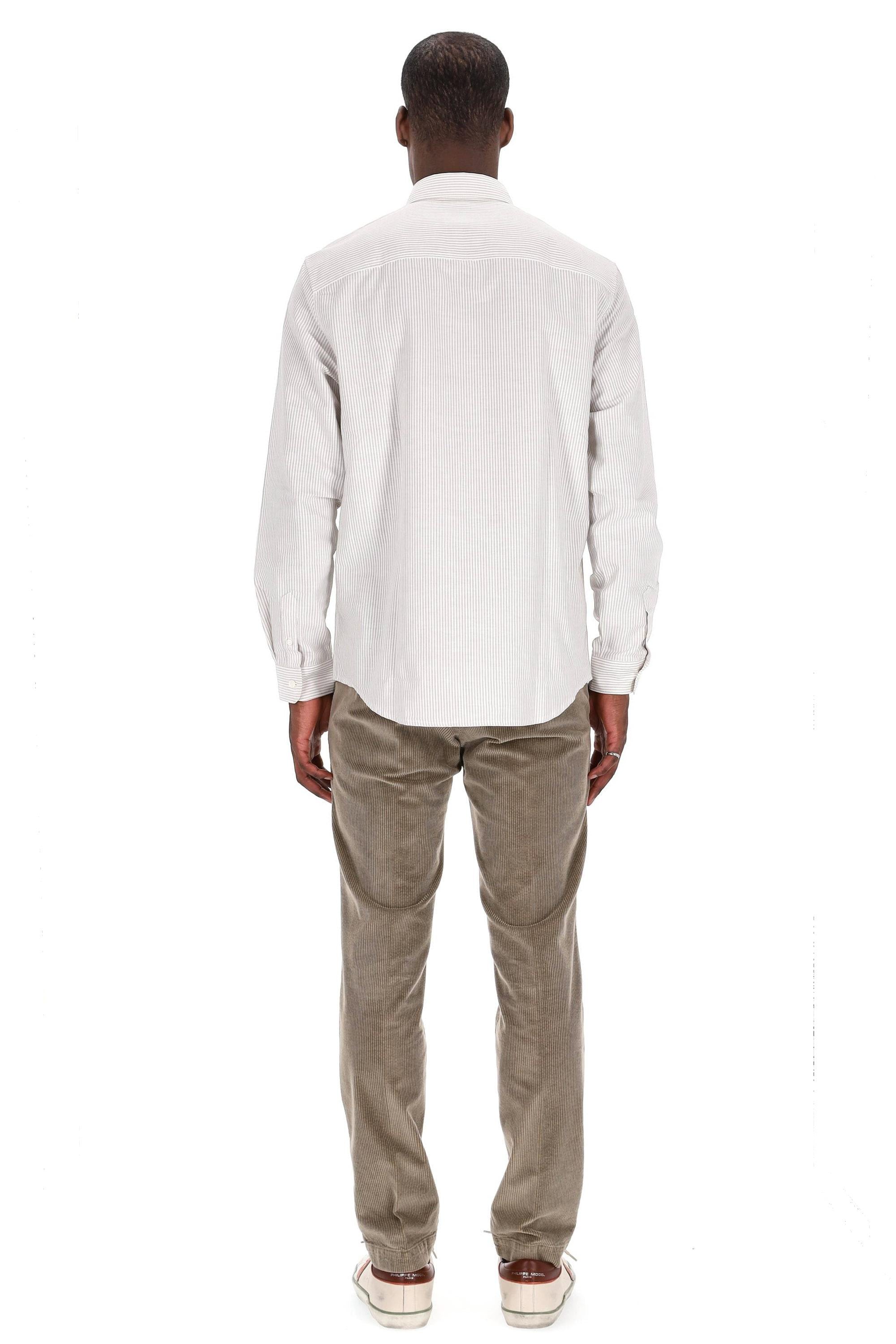 A.P.C. Camicia bacchettata in piquet di cotone Standard fit COGUH H12499/2 BAA