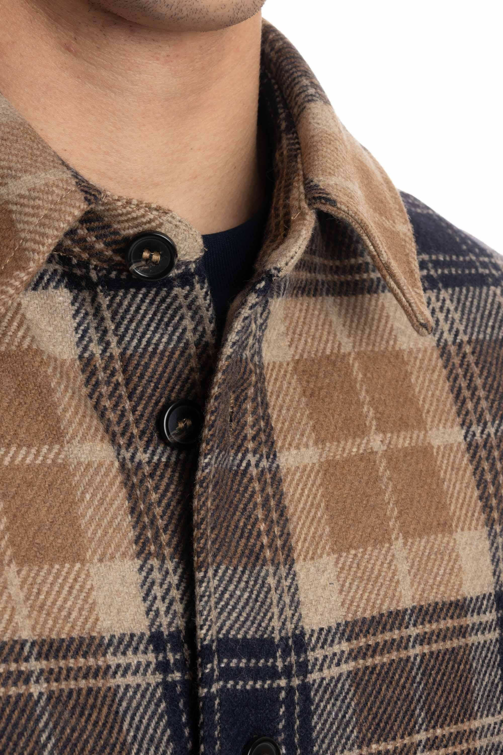 A.P.C. Camicia overshirt fantasia quadri WOAPS-H02884 BAA BEIGE