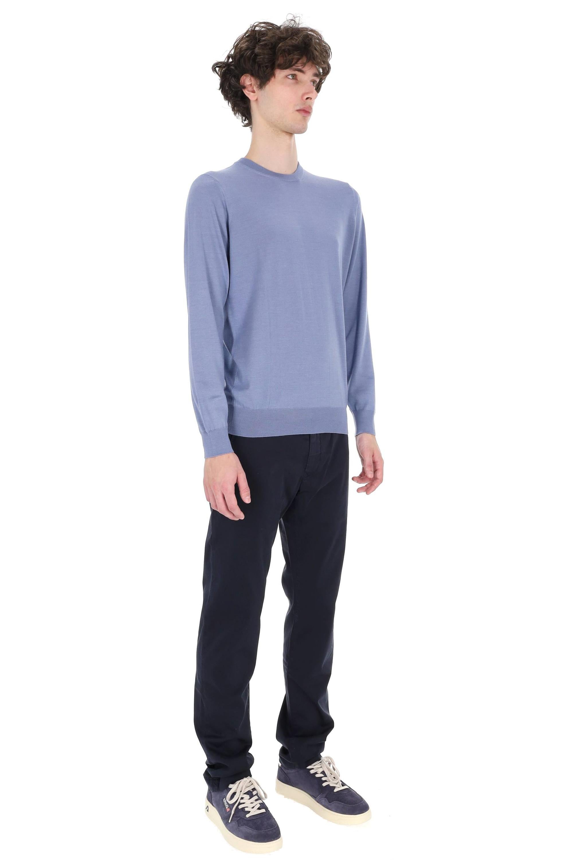 Drumohr Maglia girocollo in leggero cashmere-lana-seta D0KK103L 724
