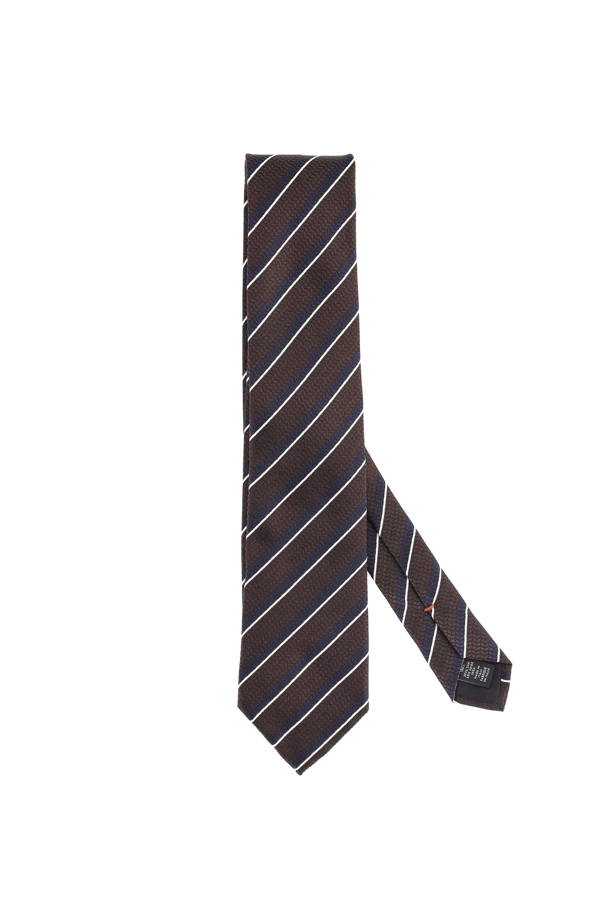 Zegna Cravatta regimental in pura seta Z2C87TA2-1P8 BR1