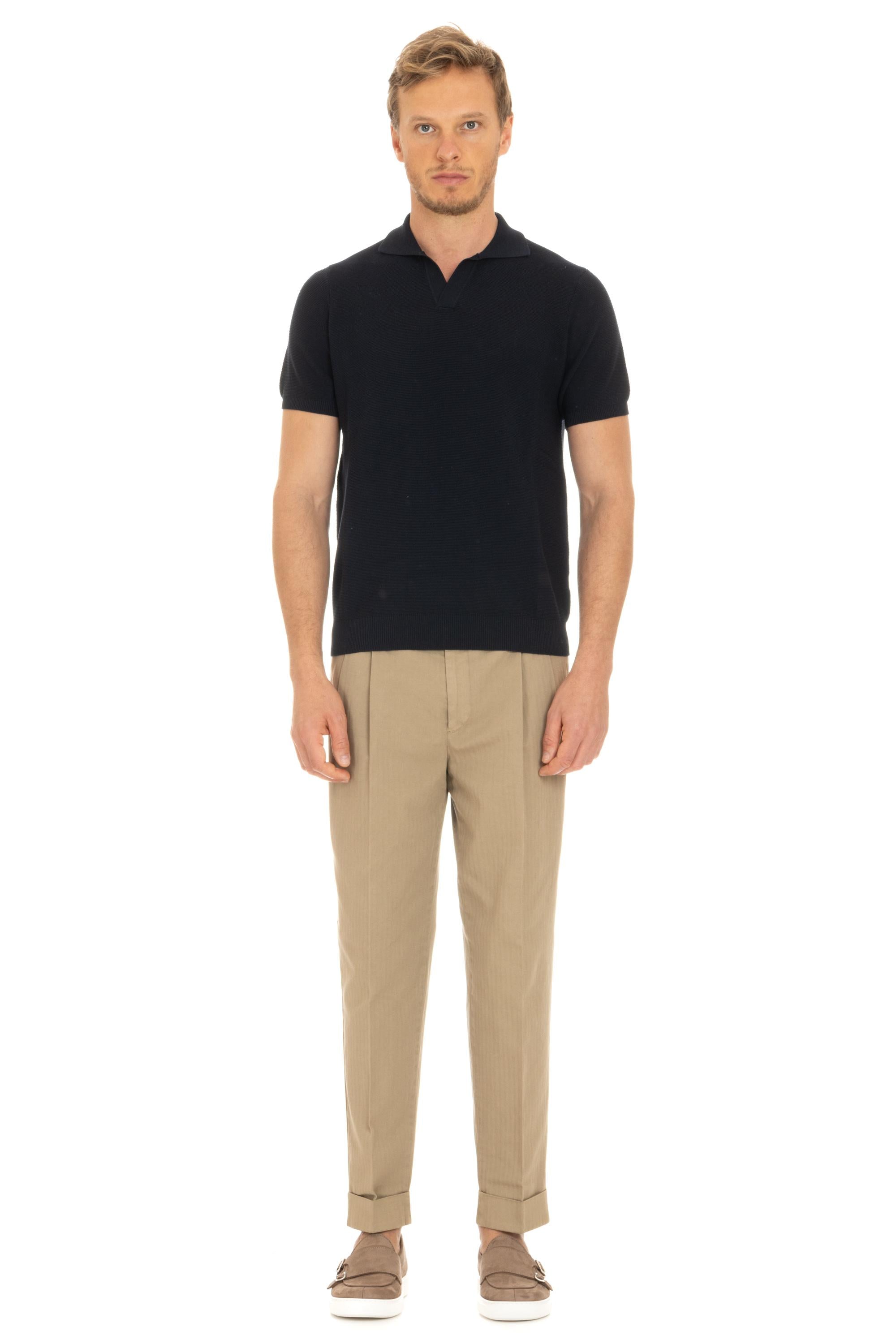 Drumohr Polo manica corta in cotone punto lintz D1Z146L/2 795