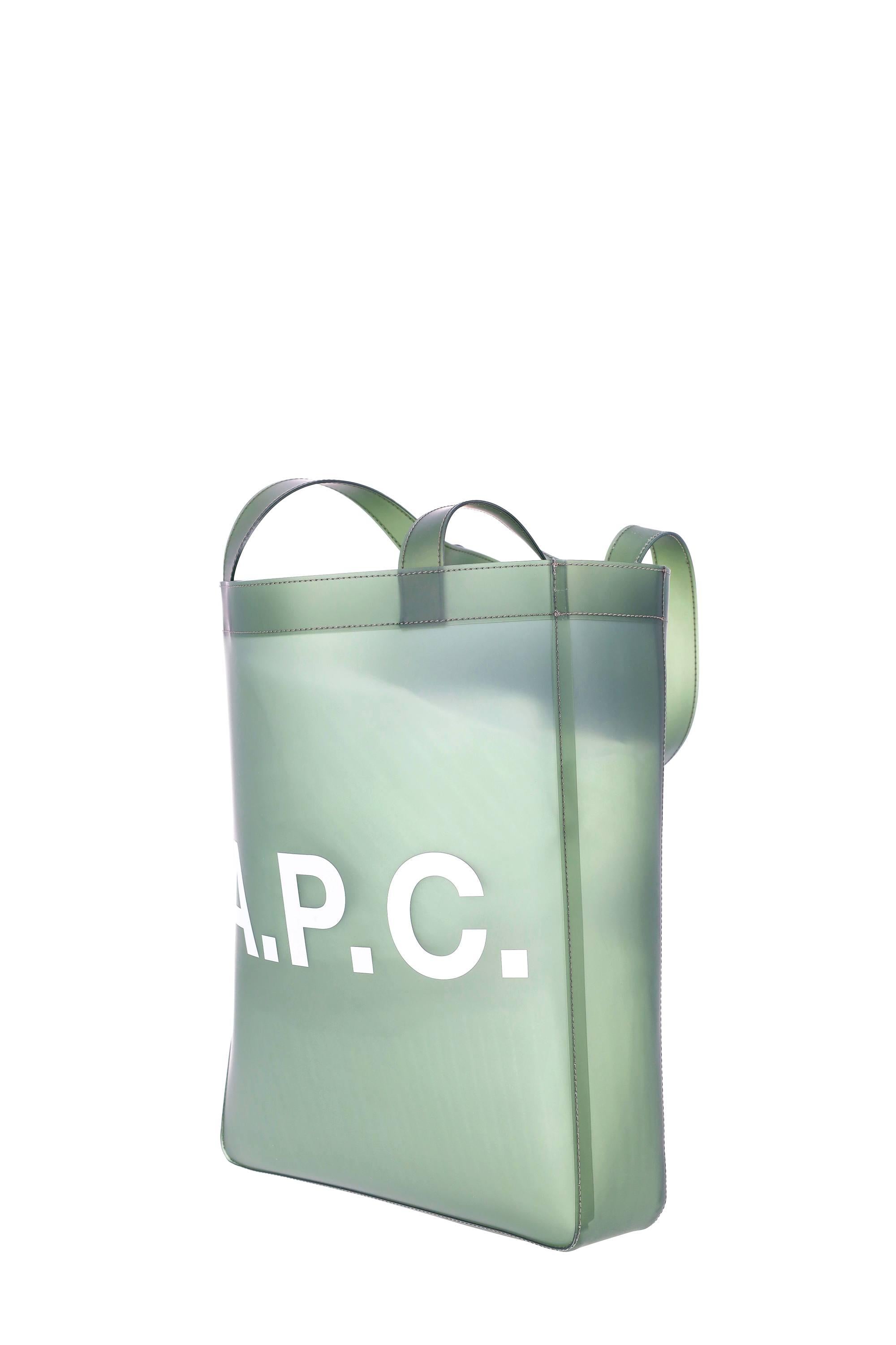 A.P.C. Borsa tote bag in transarent kaki mod. Lou TPAAA-M61442 JAA-KAKI