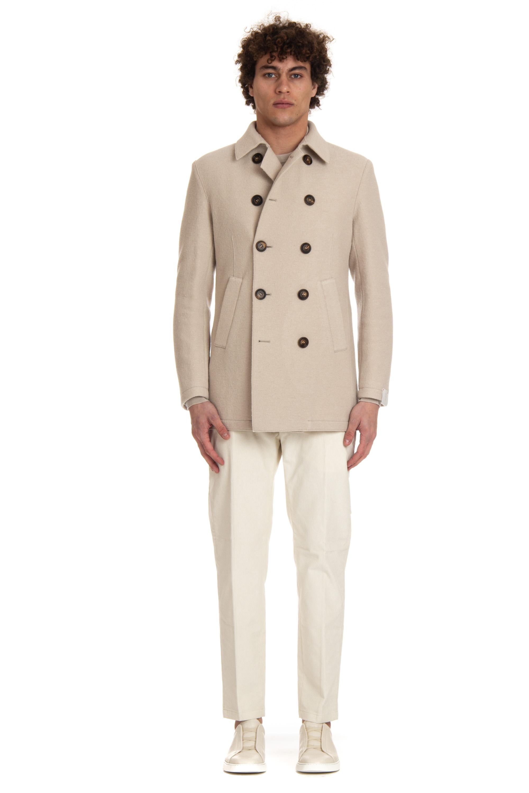 Peacoat in lana cotta H70CAPF08 CAS24004 00 Eleventy