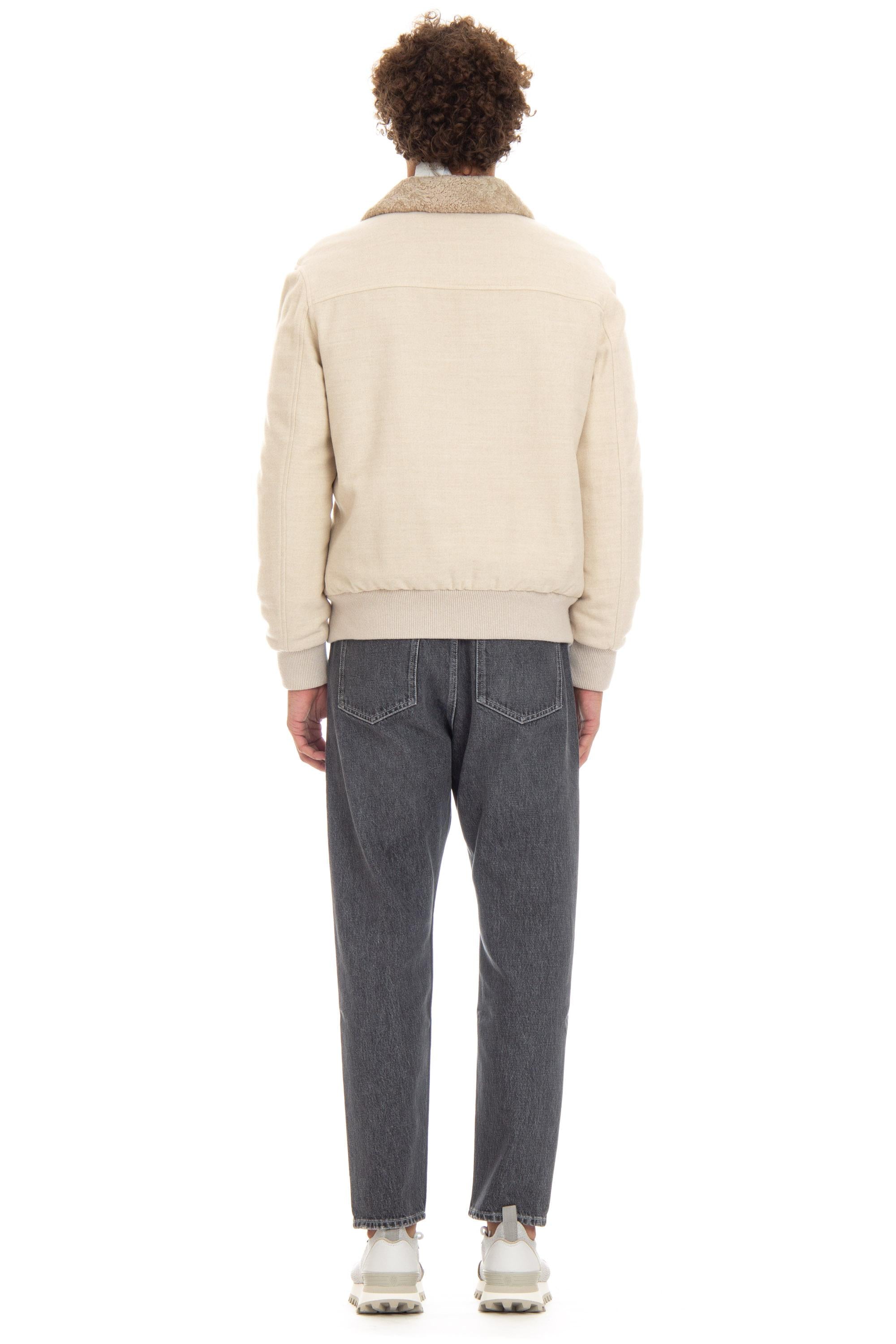 Bomber in lana con interno in merinos riccio J75GBTJ28 TES0H111 02N Eleventy