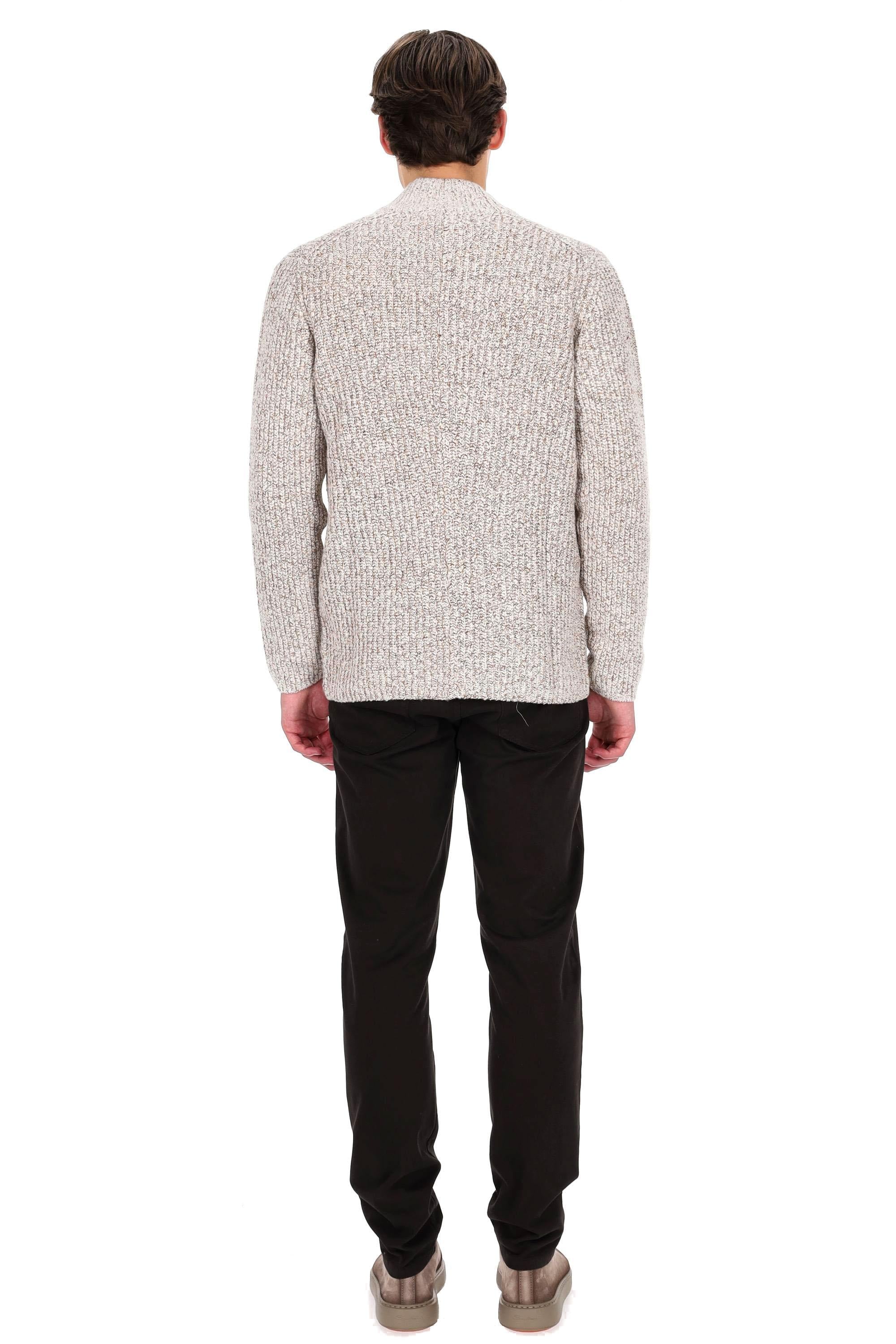 Brunello Cucinelli Giacca-maglia doppiopetto in lana-seta moulinè MRI55501 CHL05