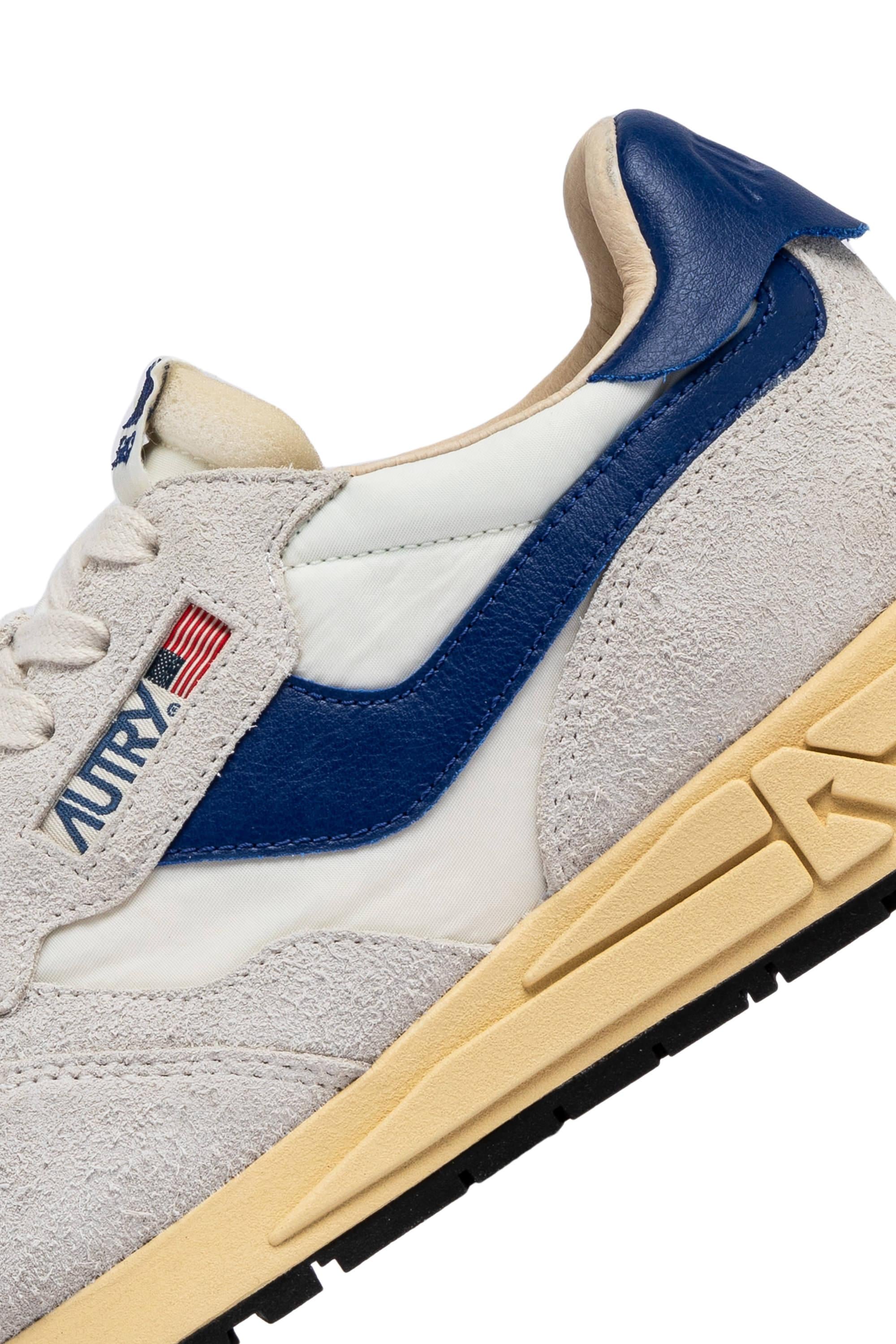 Running Reelwind in nylon e camoscio dettagli blu royal WWLM UT01 WHT/LIMOGES Autry