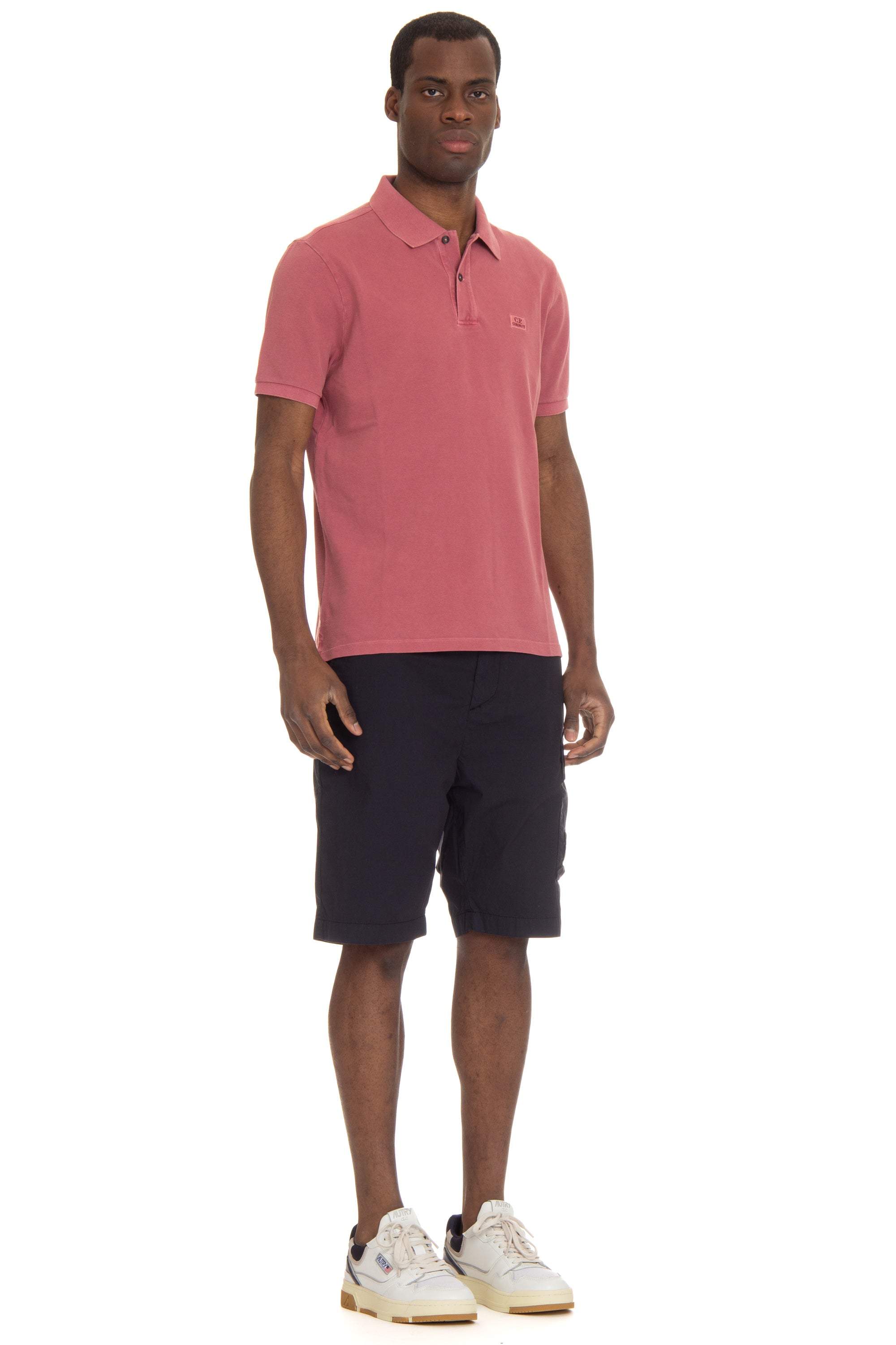 Polo in piquet di cotone resist dyed regular fit