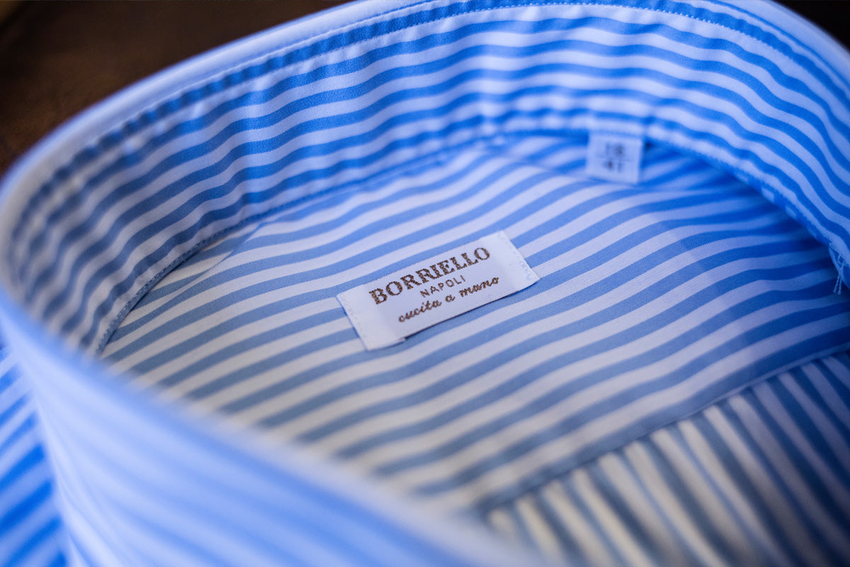 Borriello è un brand di camicie sartoriali uomo: tessuti popeline, zephir, twill e molti altri. Camicie bacchettate, tinta unita o fantasia