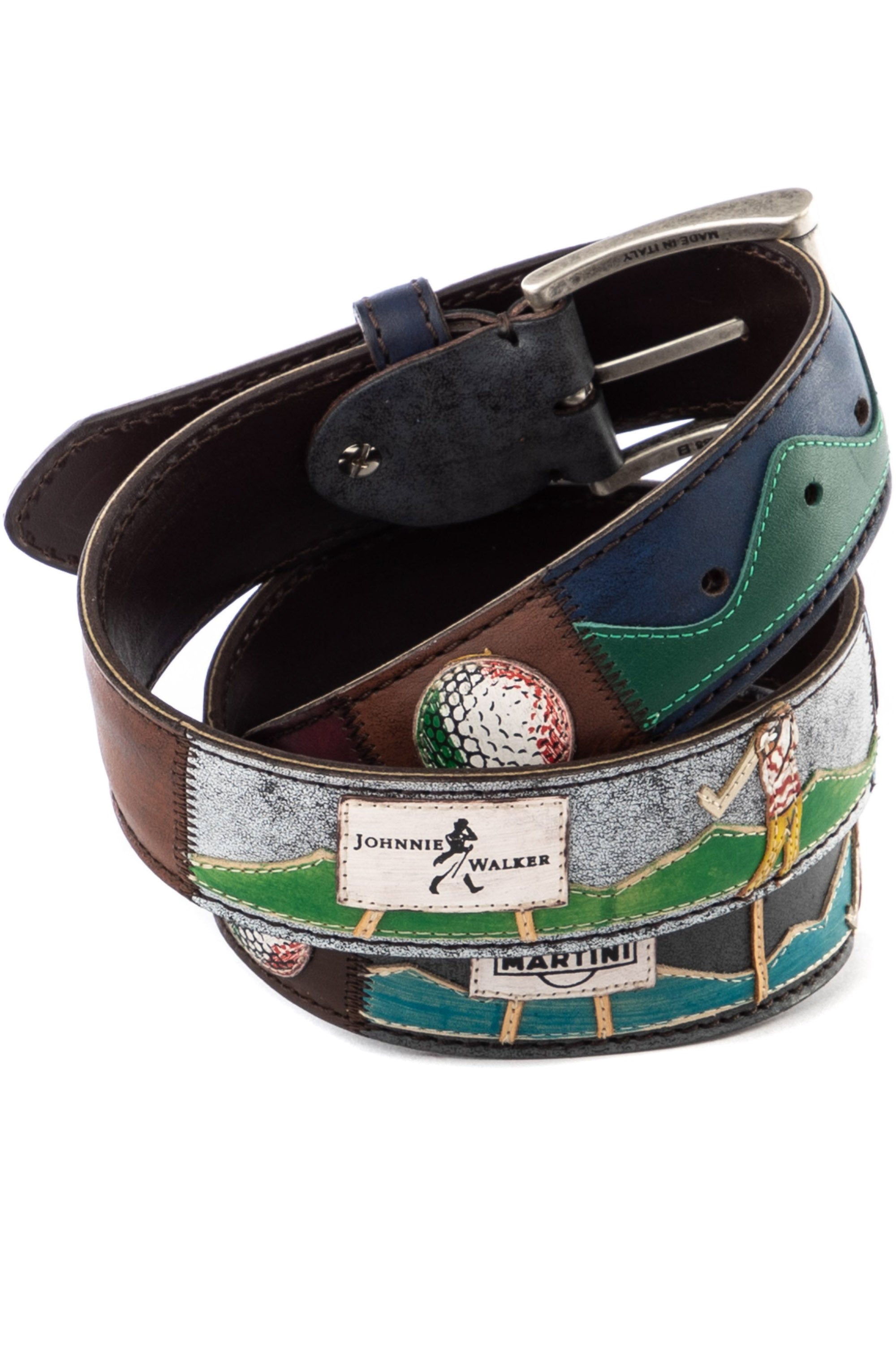 Handcrafted "golf" leather belt
